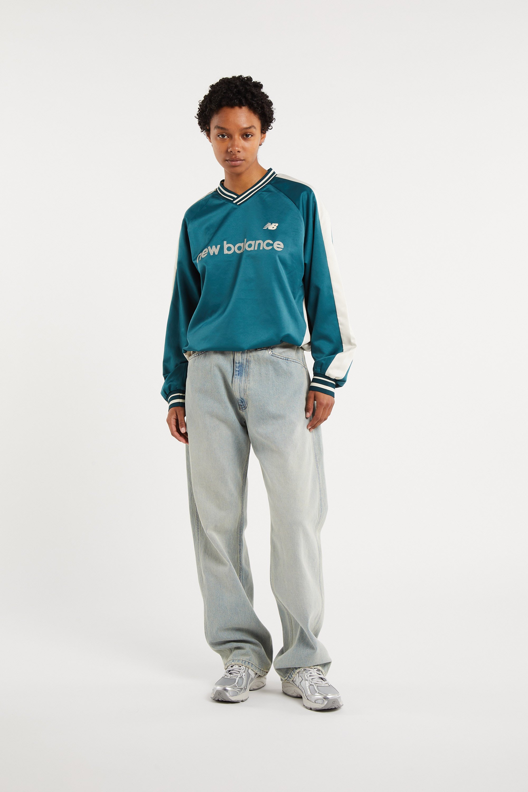 Regular-fit round-neck cotton T-shirt NEW BALANCE Green