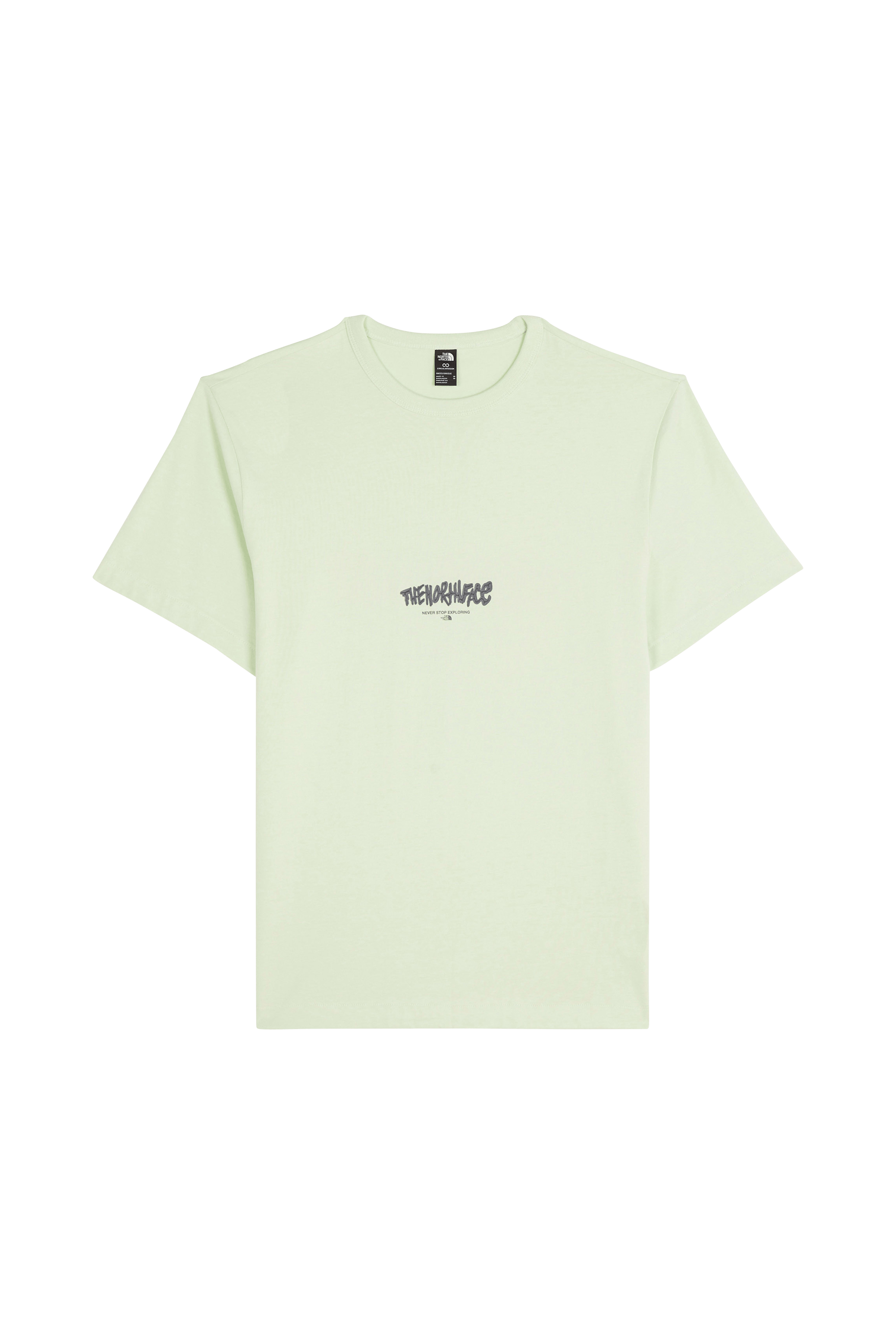 Regular-fit round-neck cotton T-shirt | Green THE NORTH FACE Men
