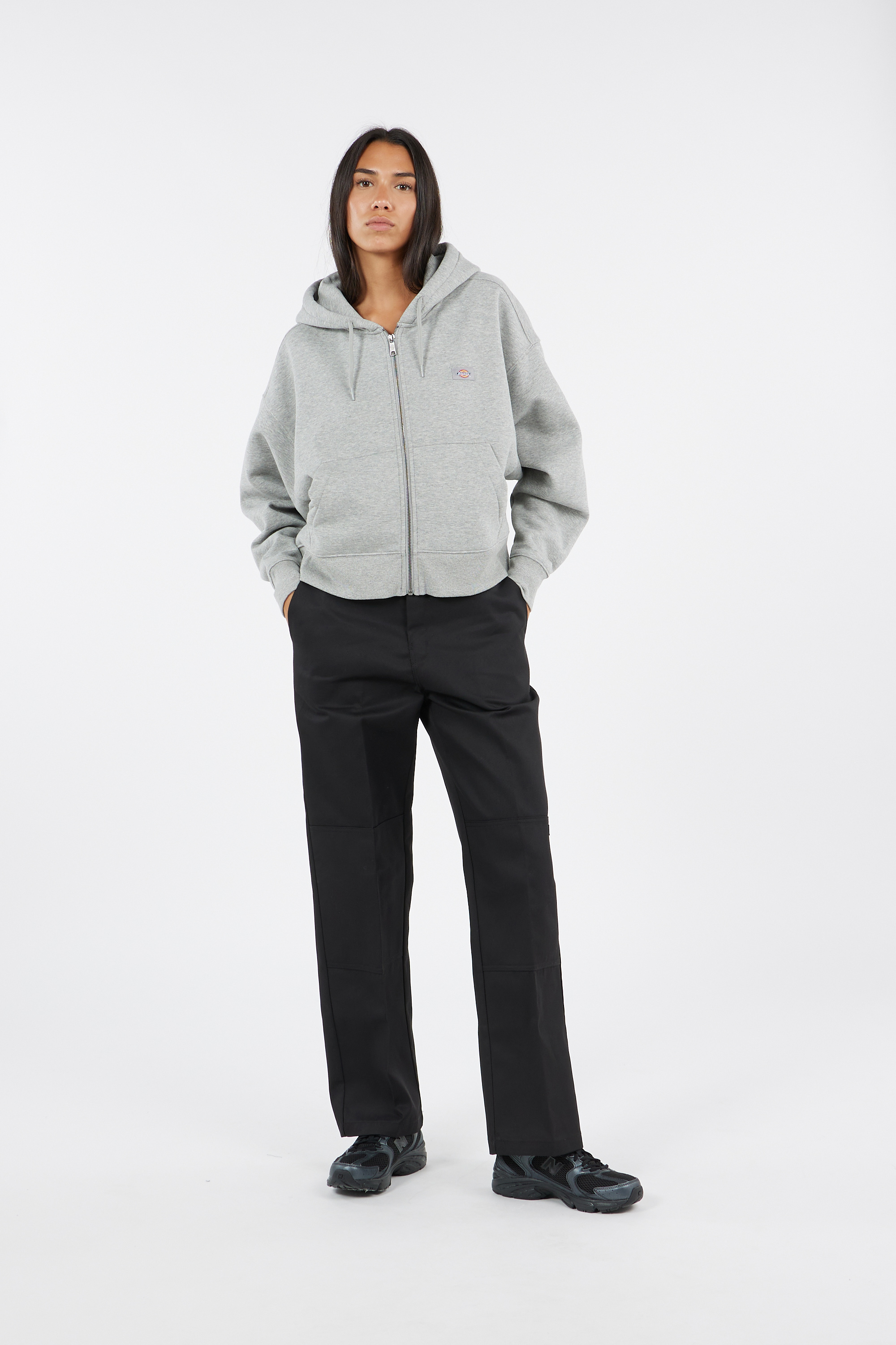 Hoodie zippé Gris