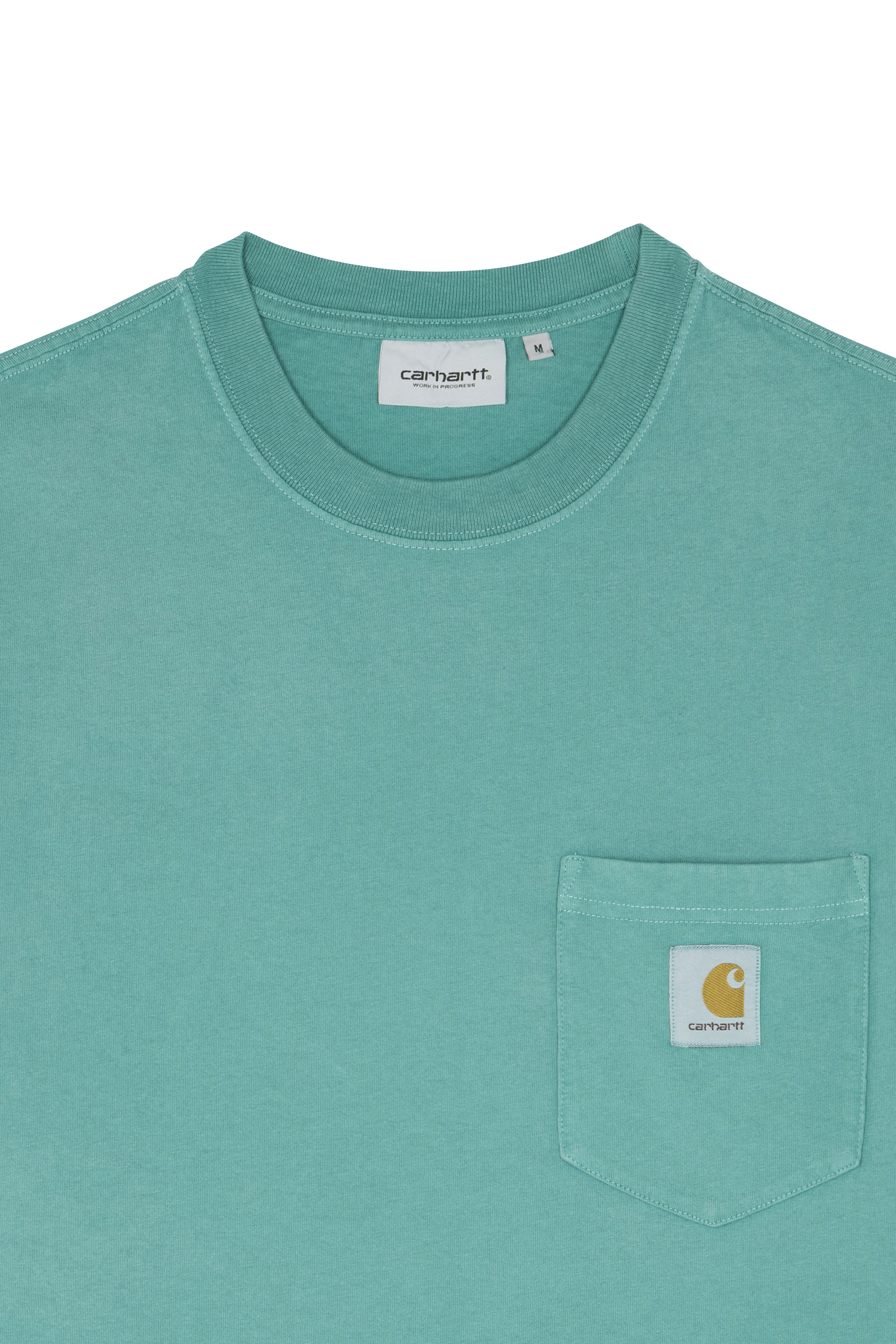 Regular-fit round-neck cotton T-shirt Green