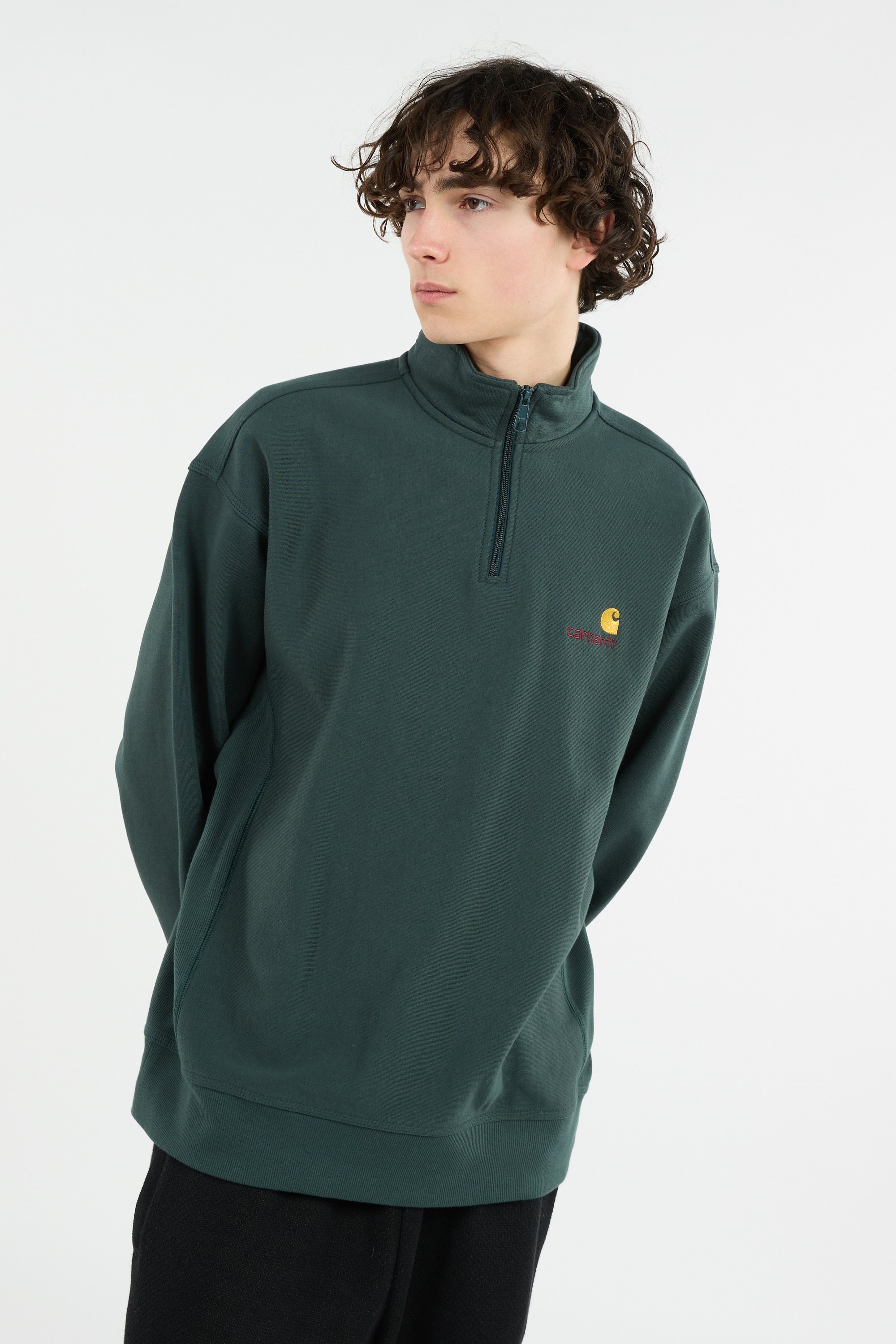Slim-fit zip-up tracksuit top  Green