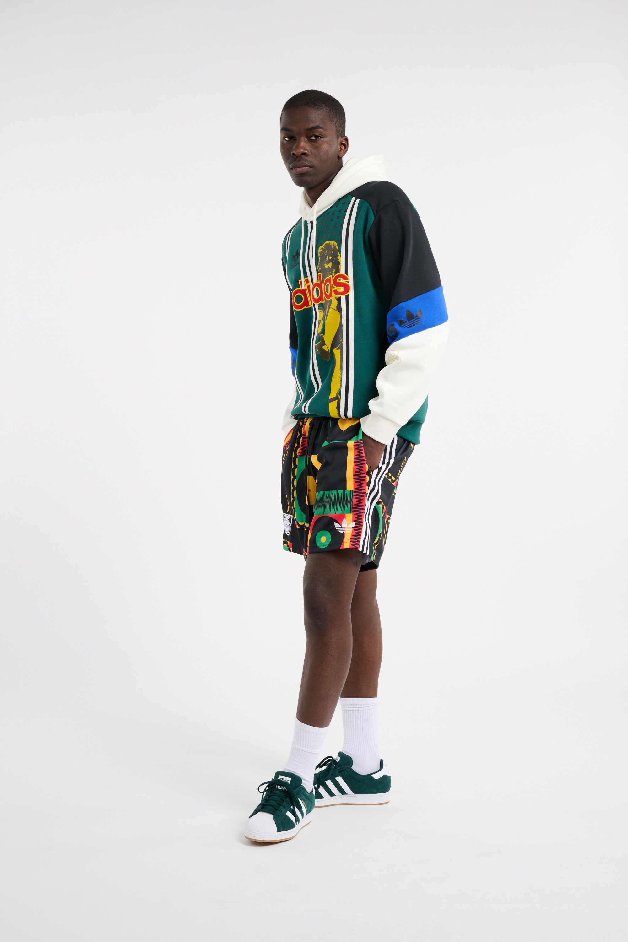 Baskets basses à lacets Vert