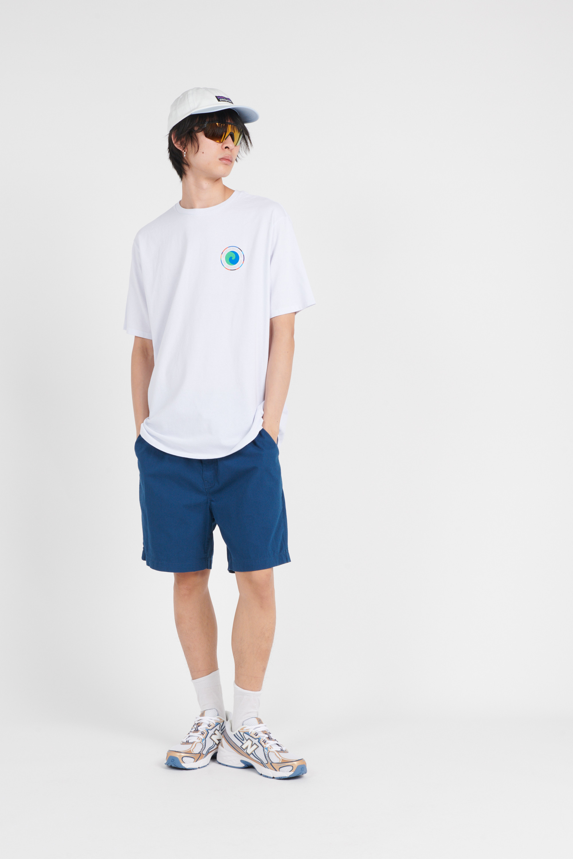 Regular-fit round-neck cotton T-shirt White