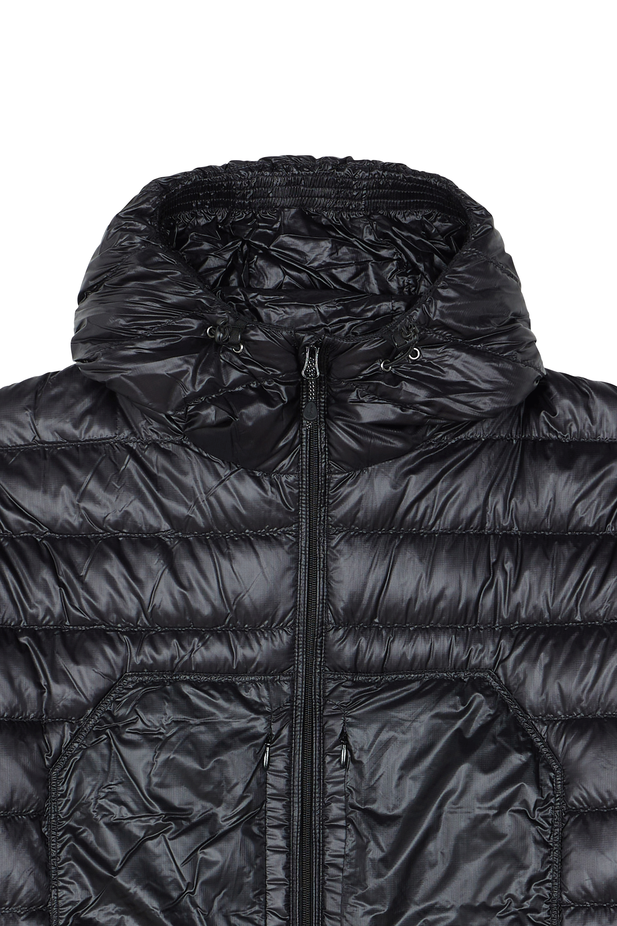 Lightweight quilted padded jacket with high neck Black