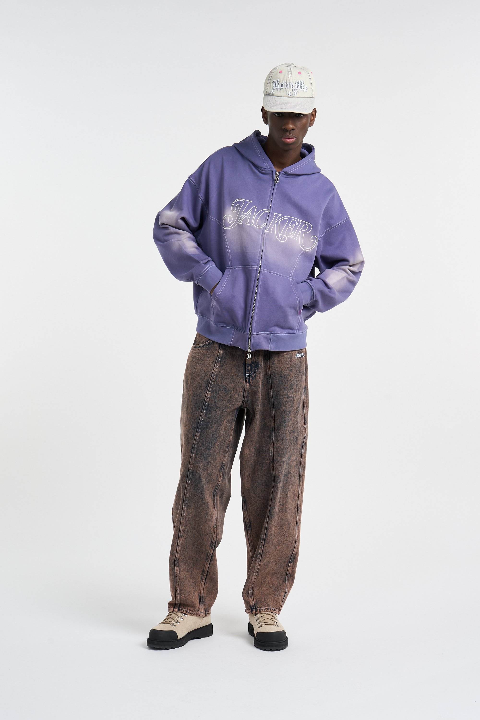 Zip-up hoodie JACKER Purple