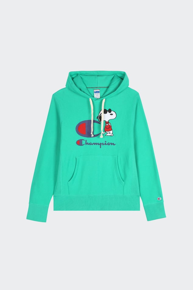 ParallaxShops Man Champion X Peanuts Hoodie Green Champion nike kobe mamba day t shirts x nike kobe 11 mamba day