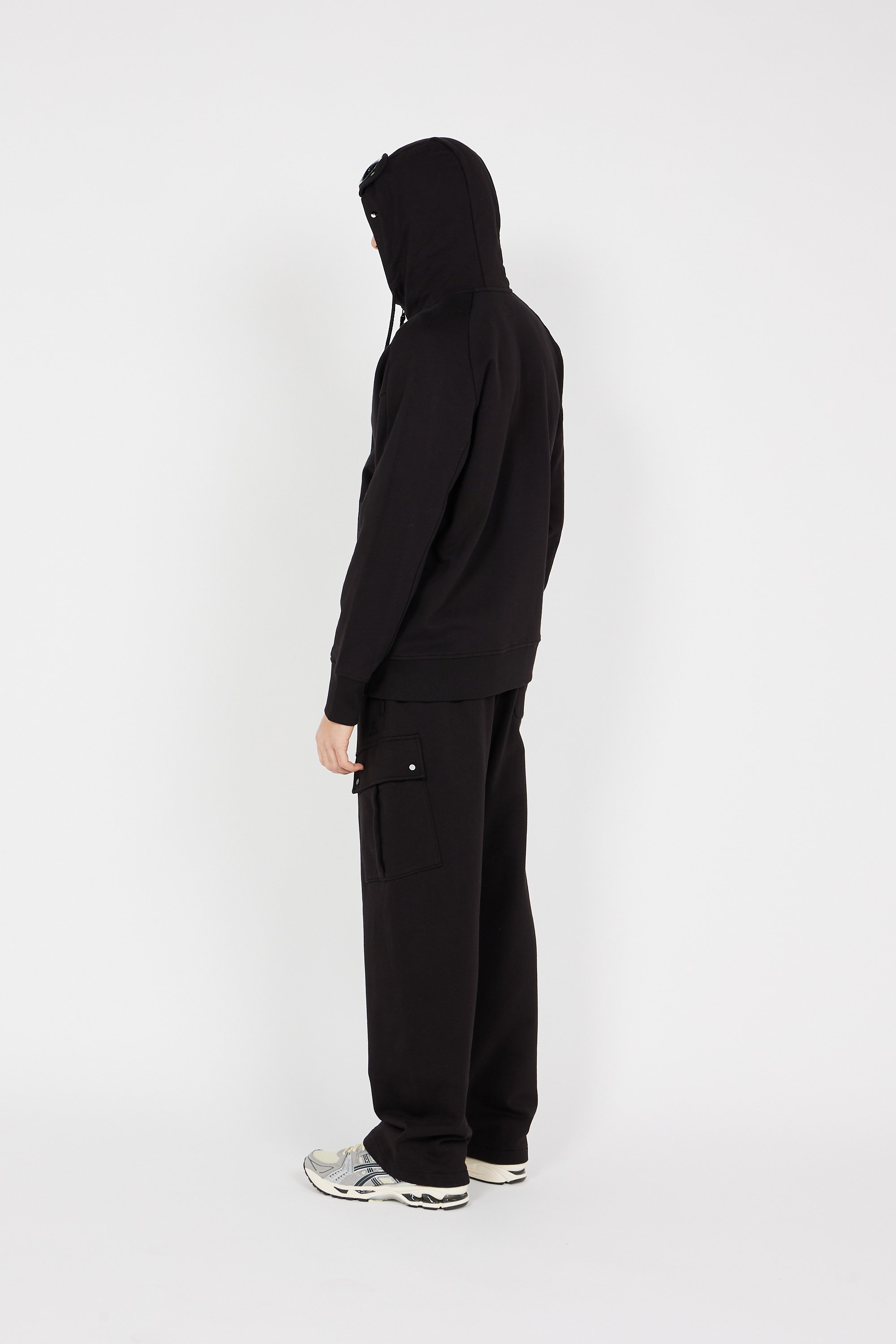 zip-up hoodie | Black by C.P. COMPANY zip-up hoodie Black