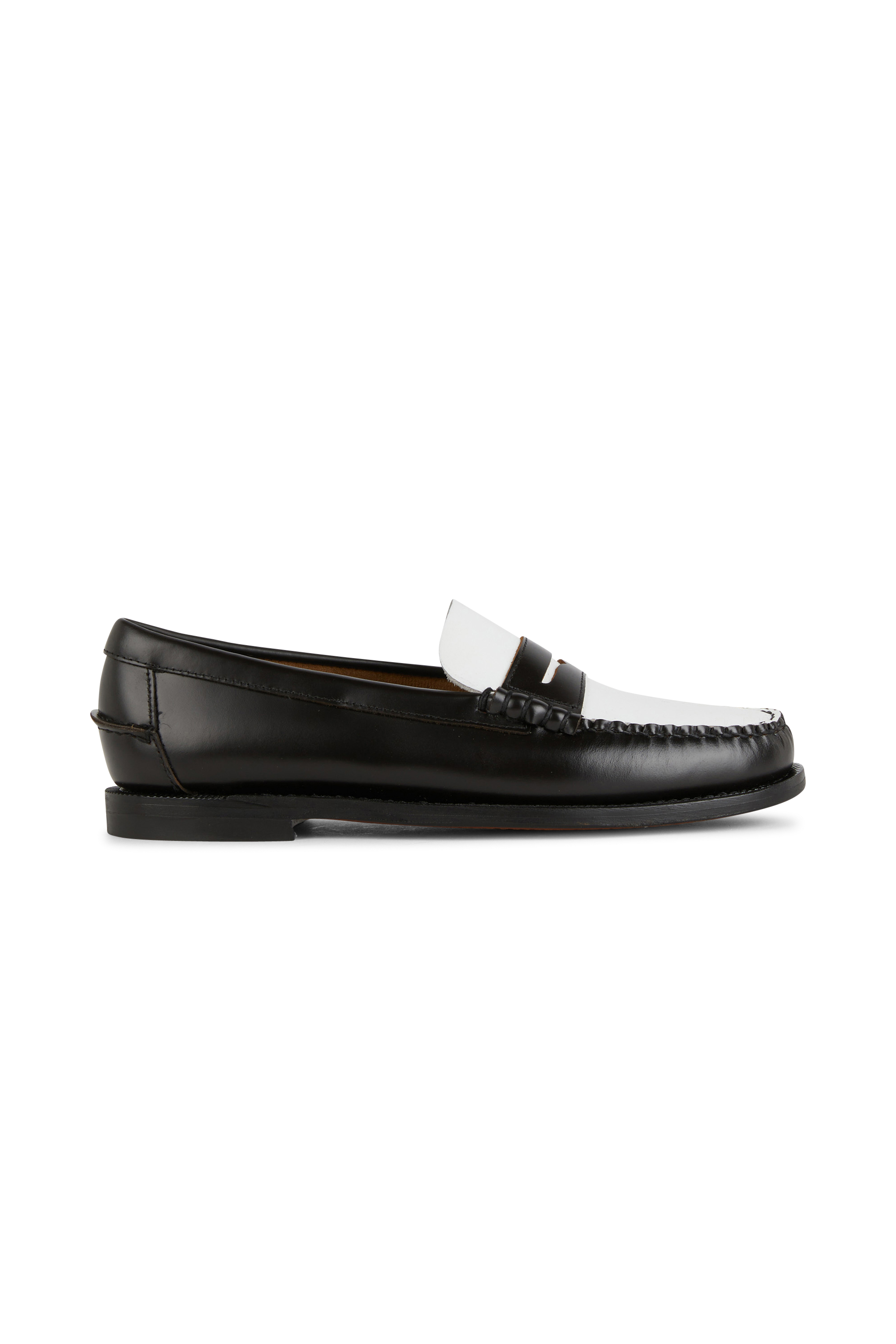 Leather deck shoes Black