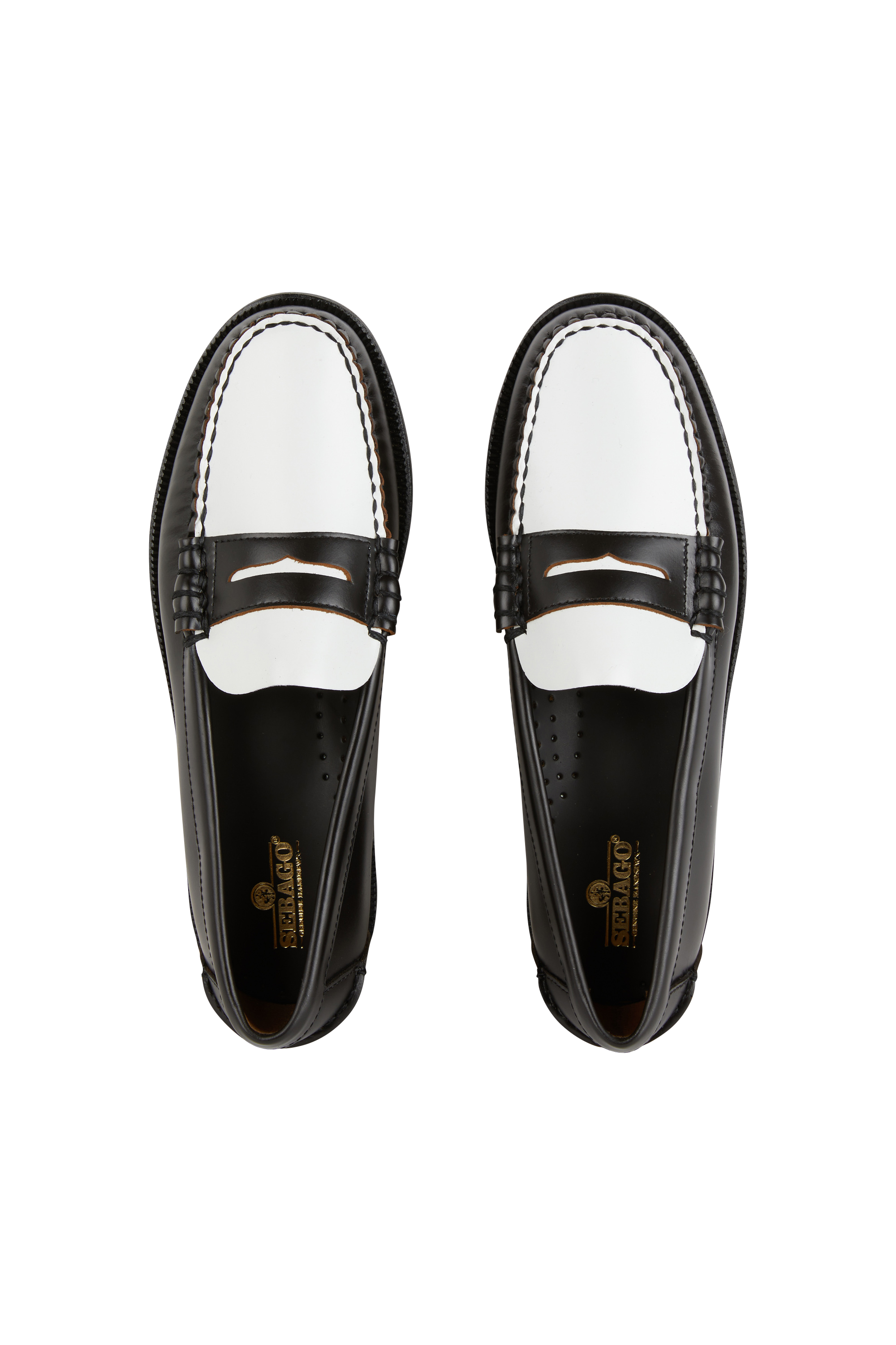 Leather deck shoes Black