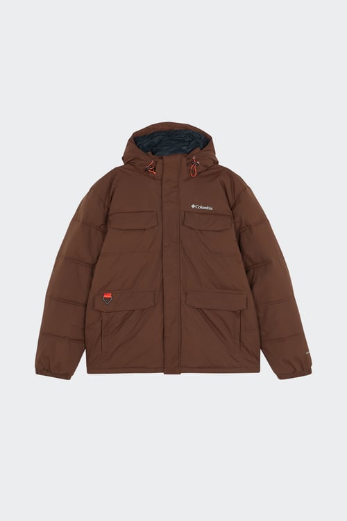 COLUMBIA Lightweight quilted padded jacket with high neck Brown