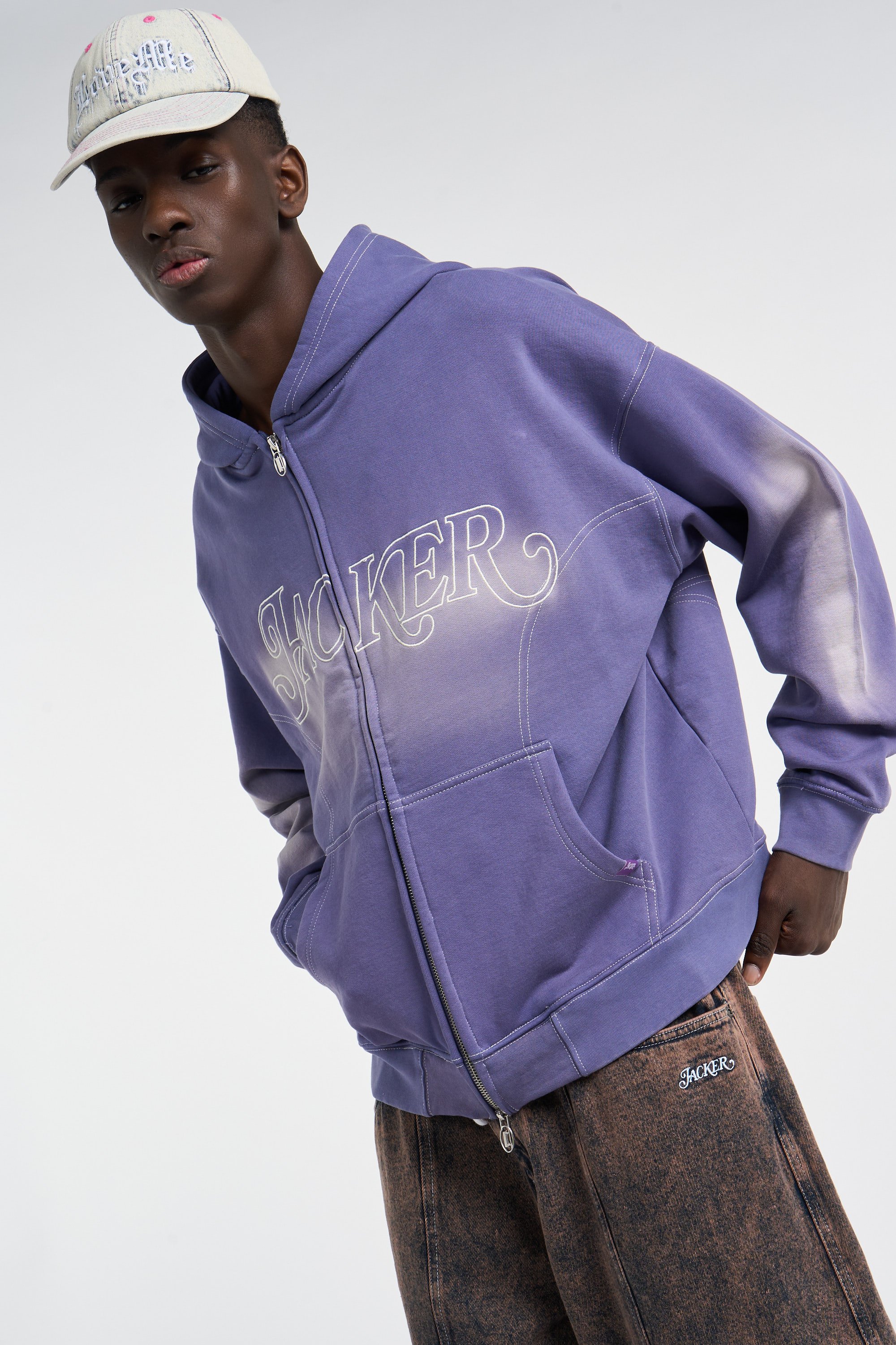 Hoodie zippé Violet