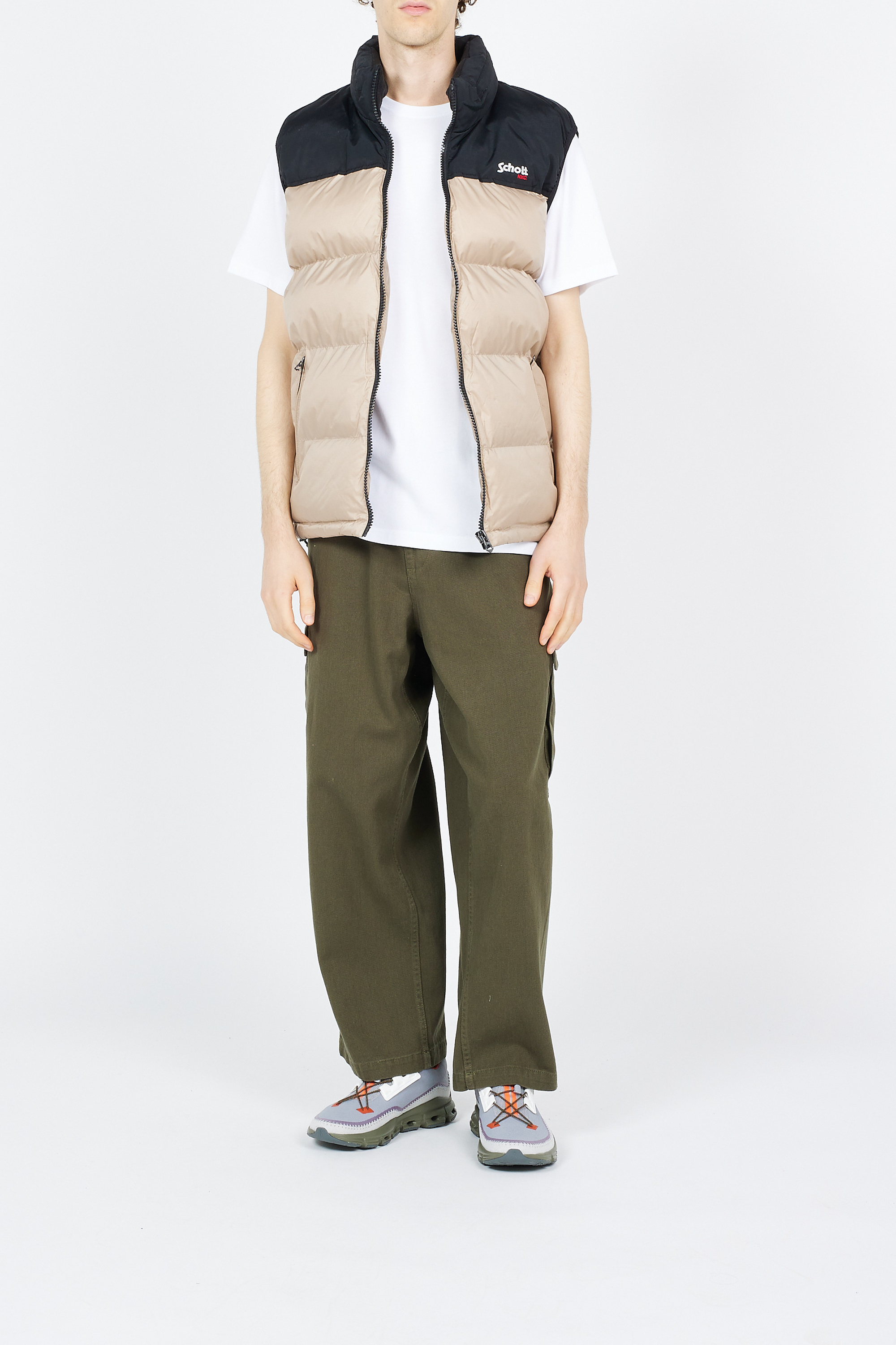 Sleeveless Puffer Jacket | Beige SCHOTT Men