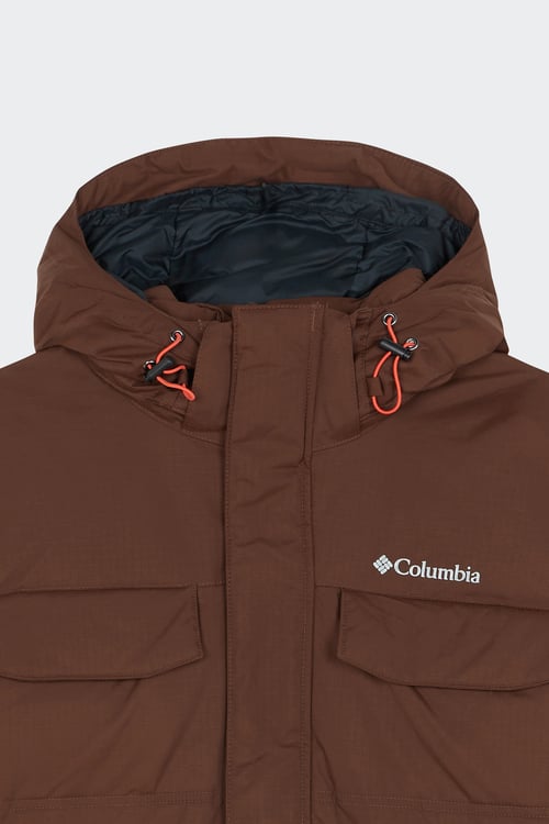 COLUMBIA Lightweight quilted padded jacket with high neck Brown