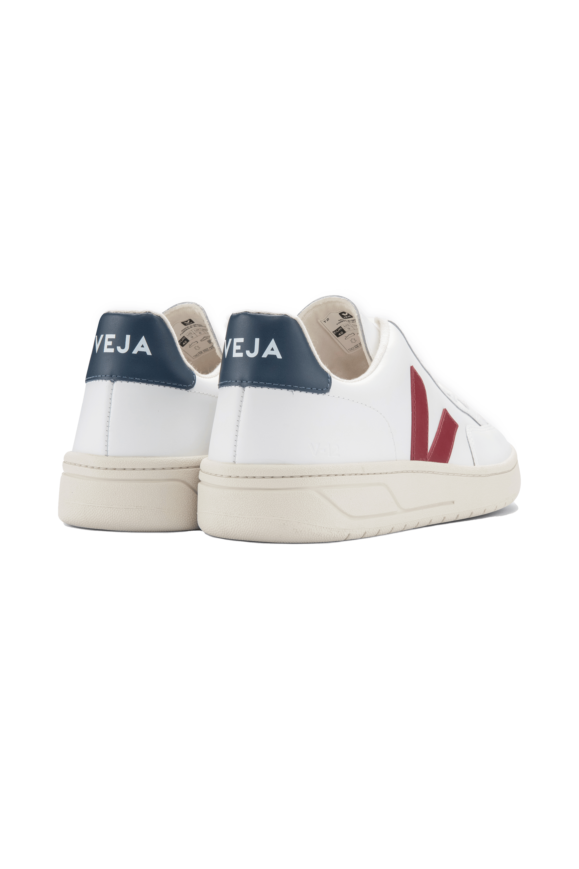 Veja V-12 en cuir VEJA Blanc