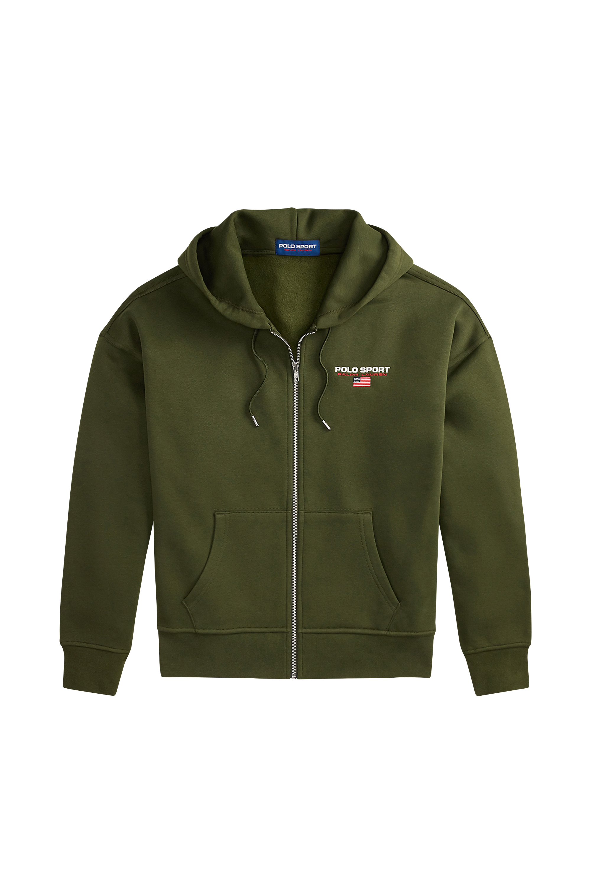 Hoodie zippé Kaki