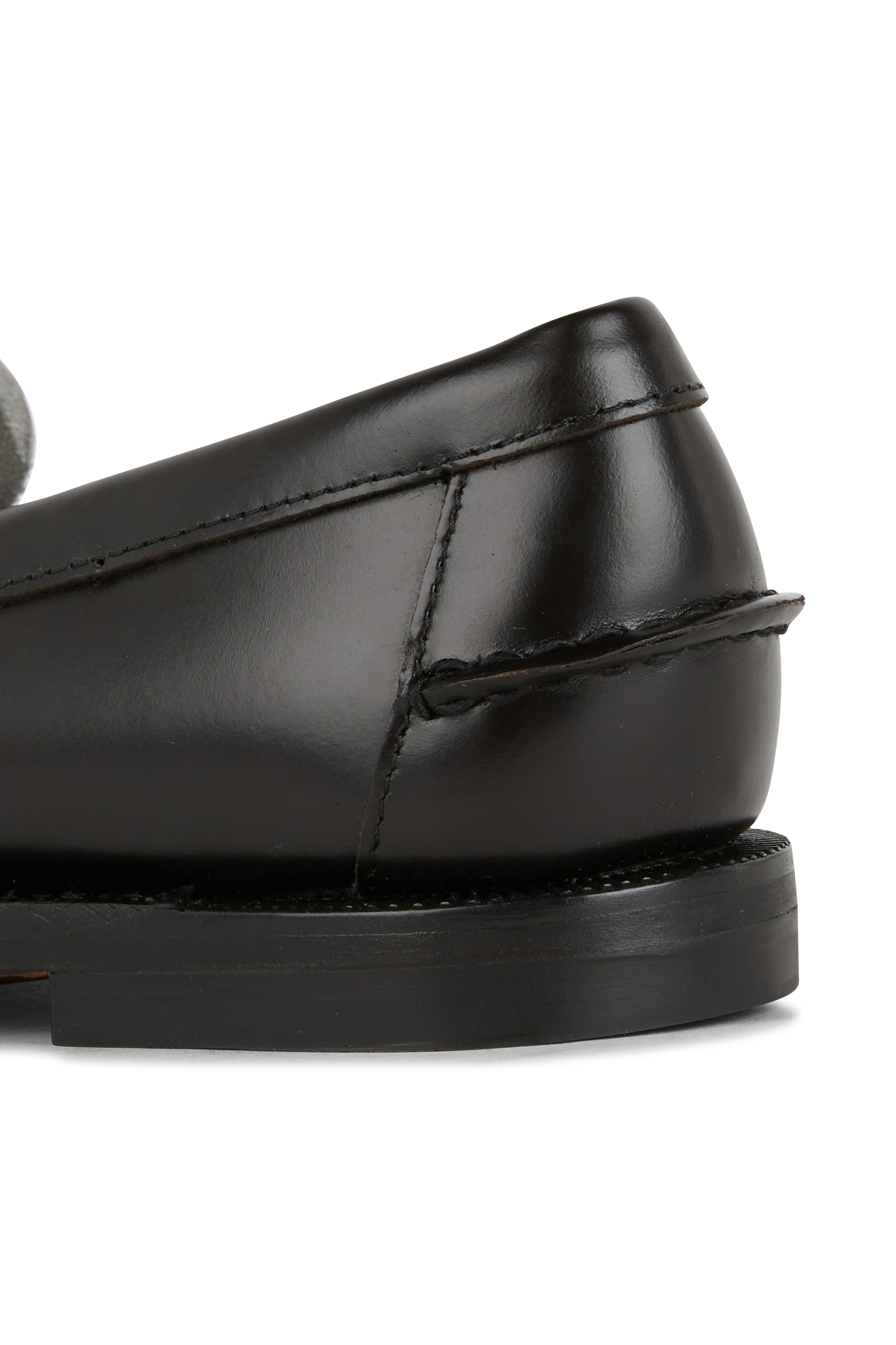 Leather deck shoes Black