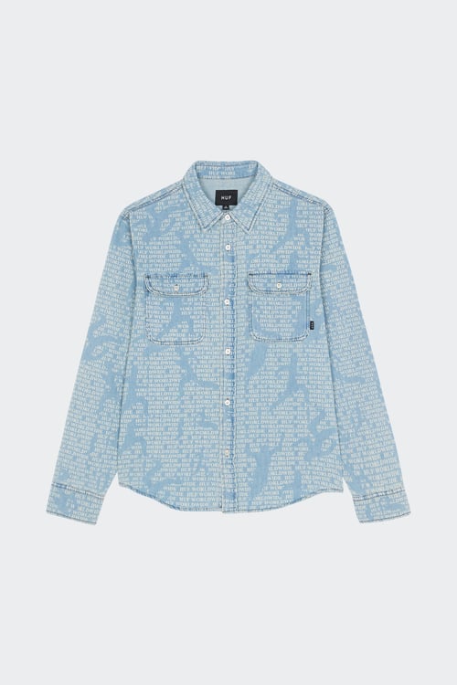HUF Chemise Bleu