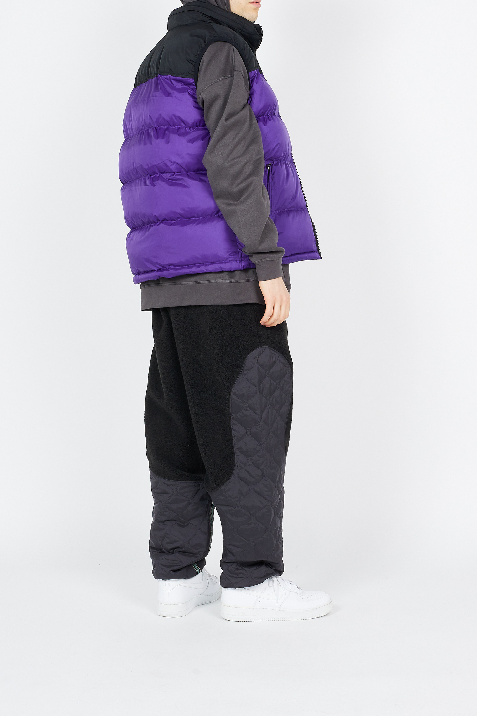 Doudoune col montant droite sans manches | Violet SCHOTT Homme