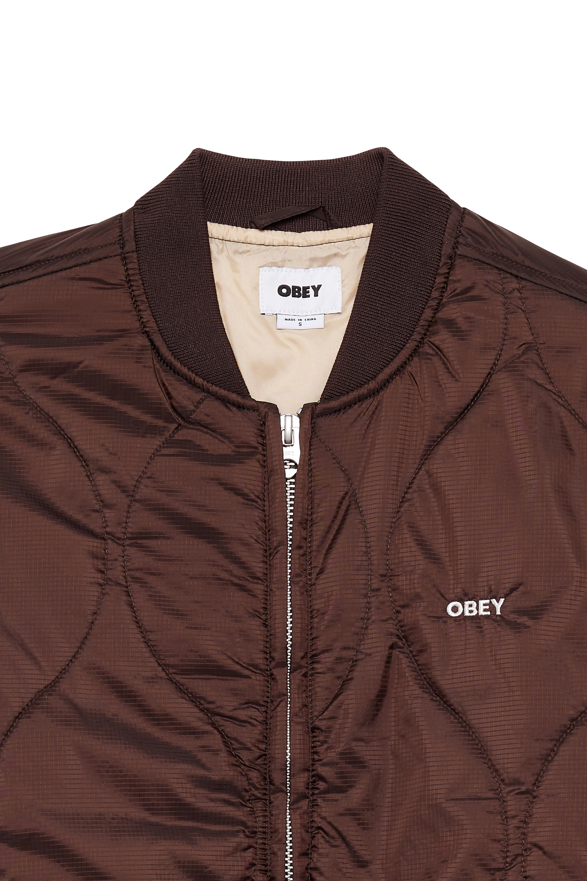 Puffer Jacket OBEY Brown