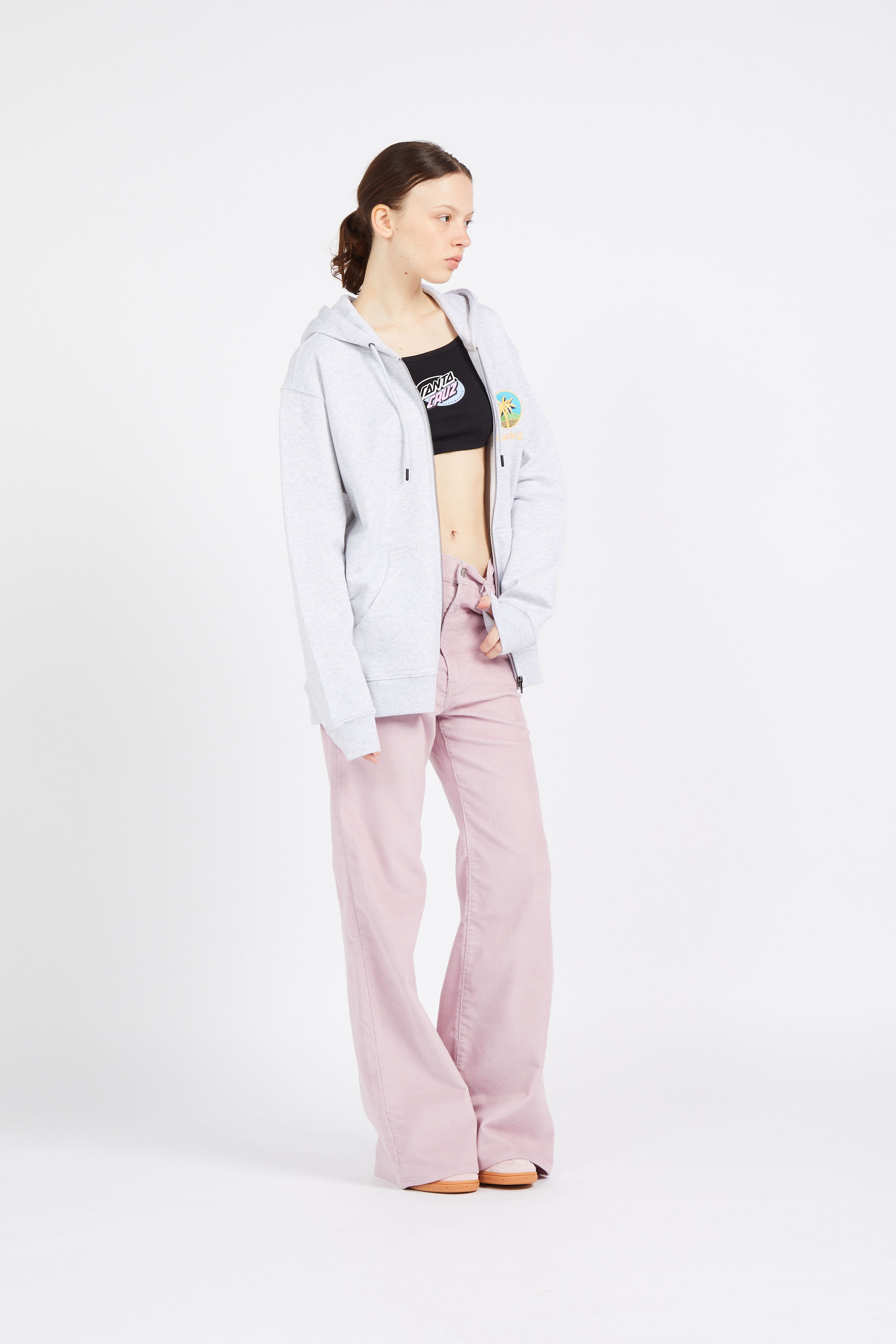 Hoodie zippé Gris