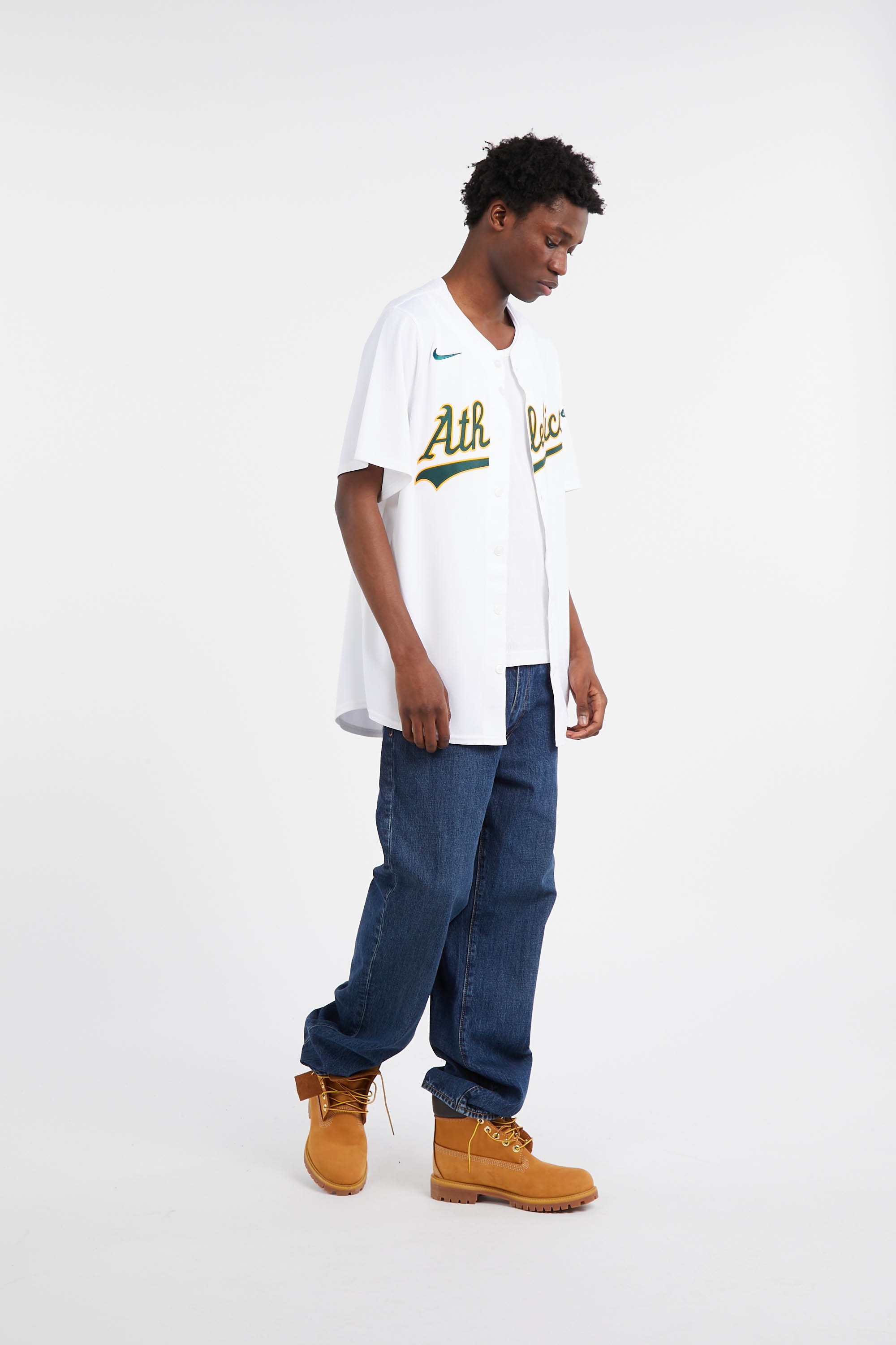 Regular-fit round-neck cotton T-shirt NIKE MLB White