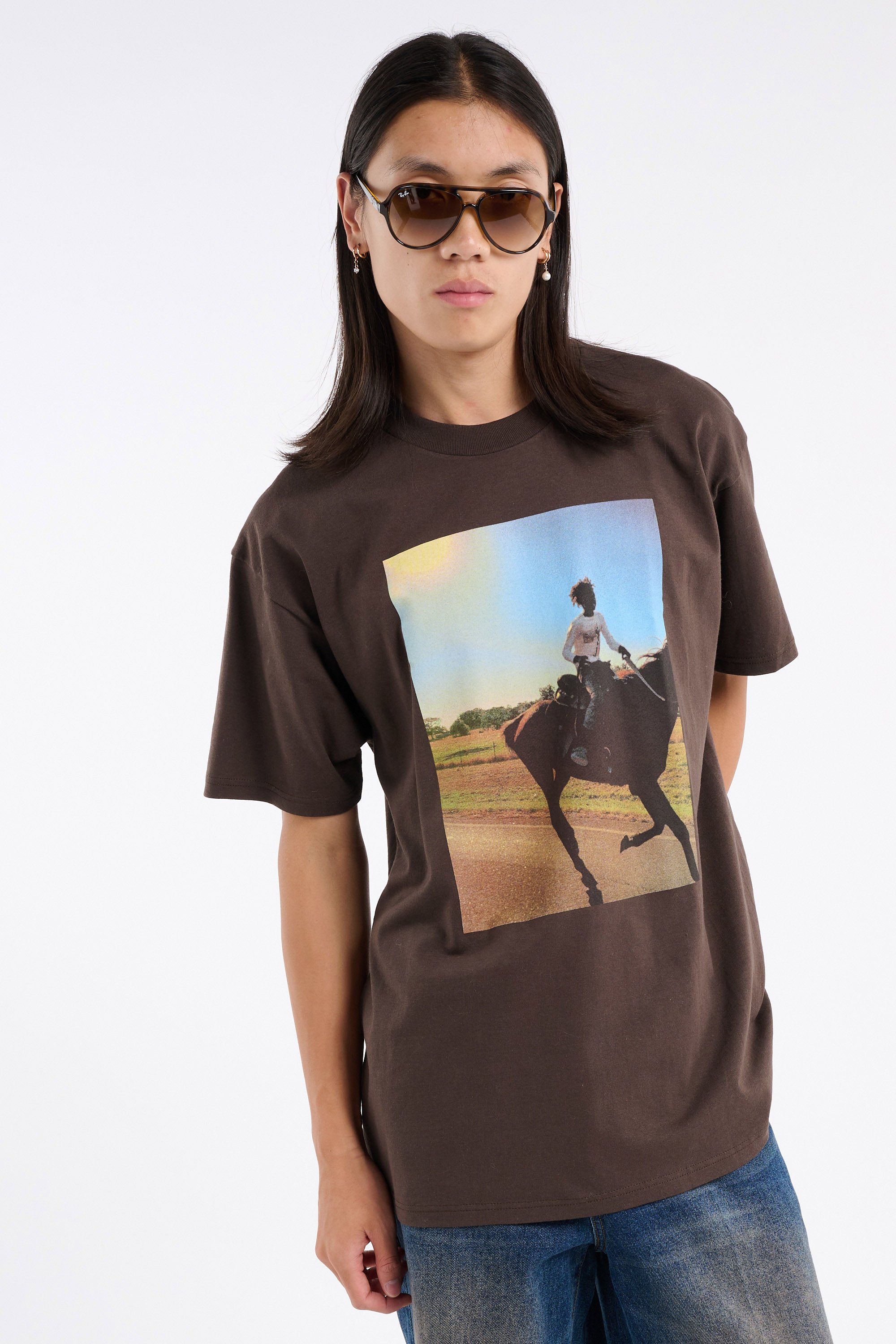 Tee-shirt large sérigraphié | Marron OBEY Homme