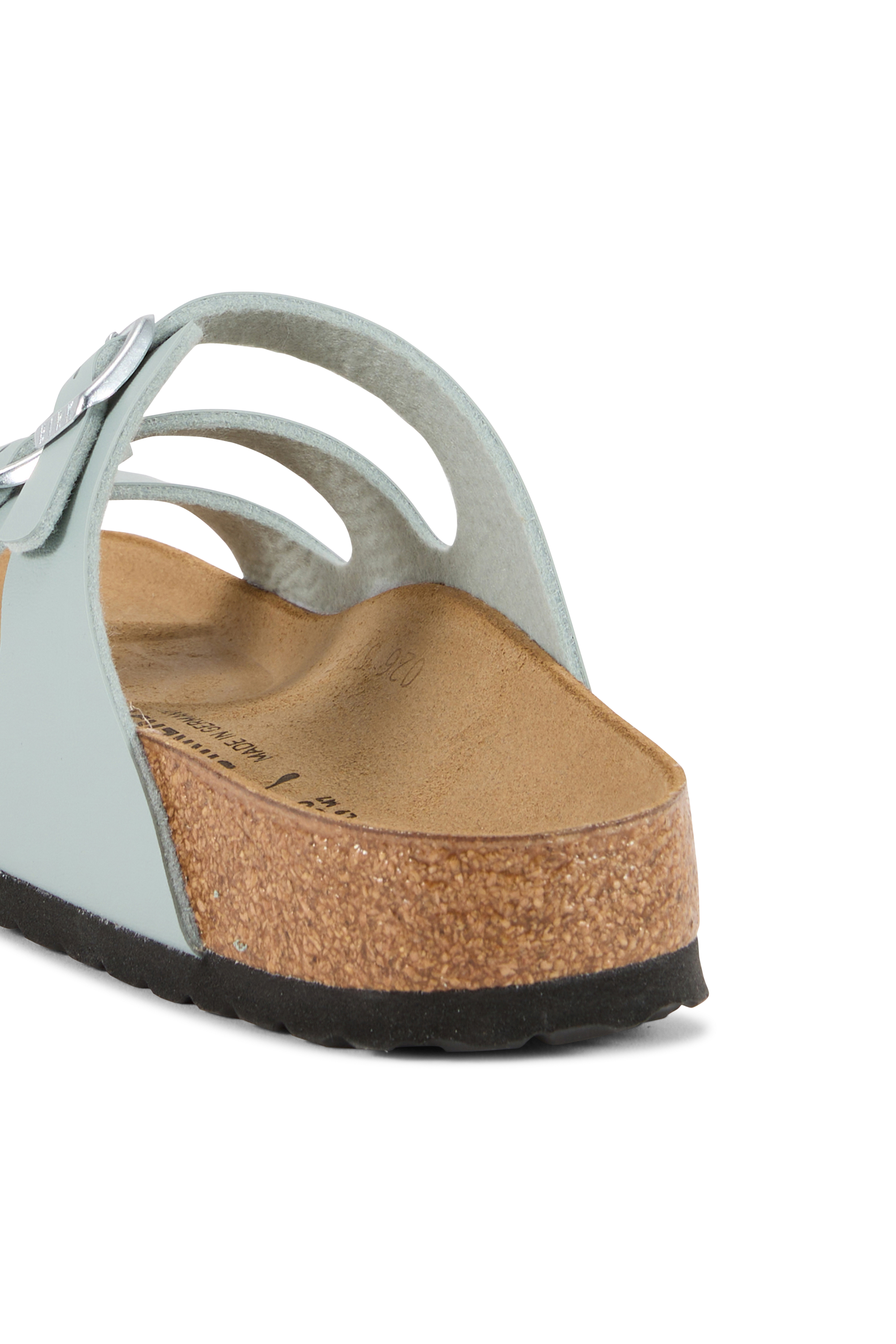 Flat furry sheepskin sandals Blue