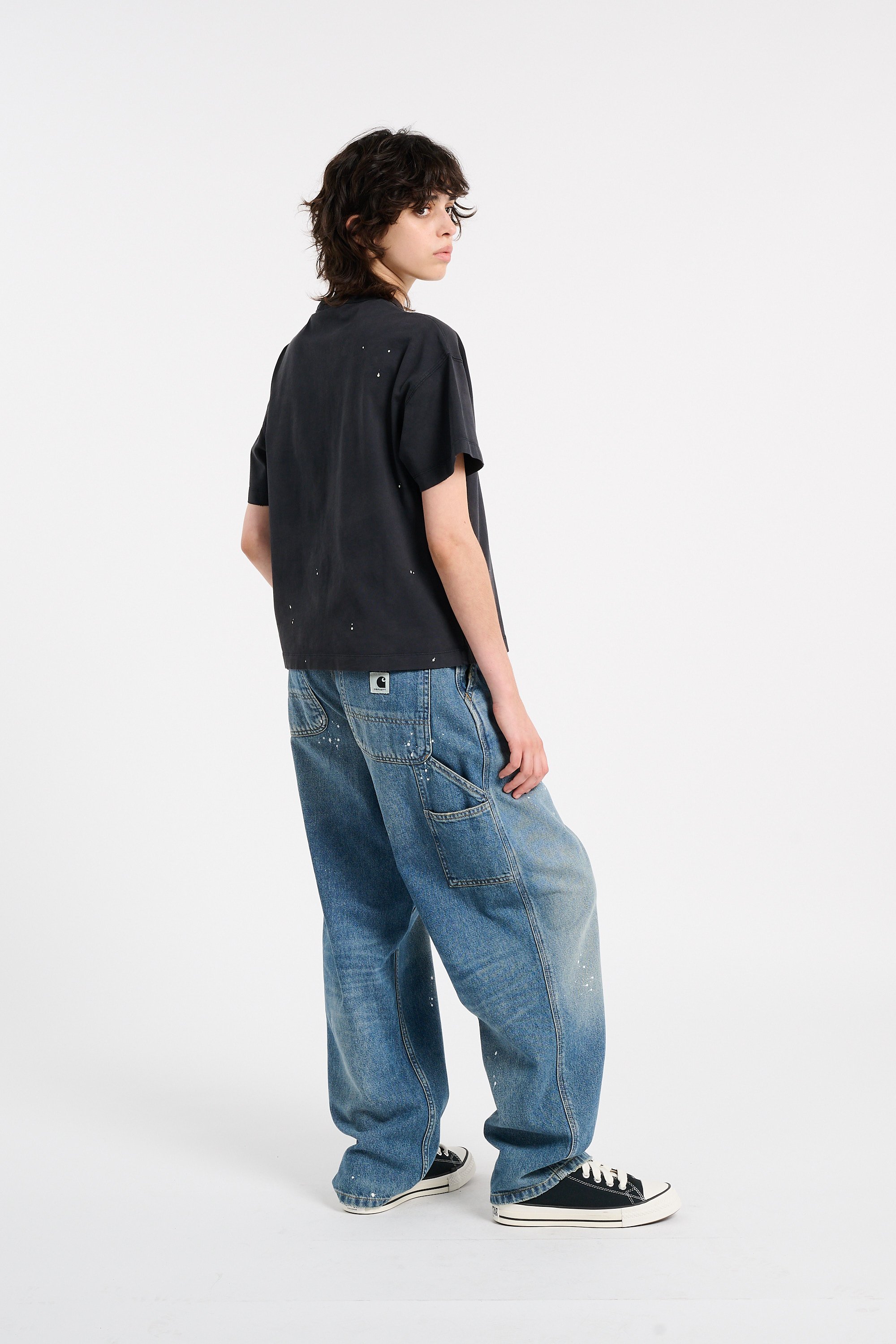 Regular-fit round-neck cotton T-shirt | Black CARHARTT WIP Women