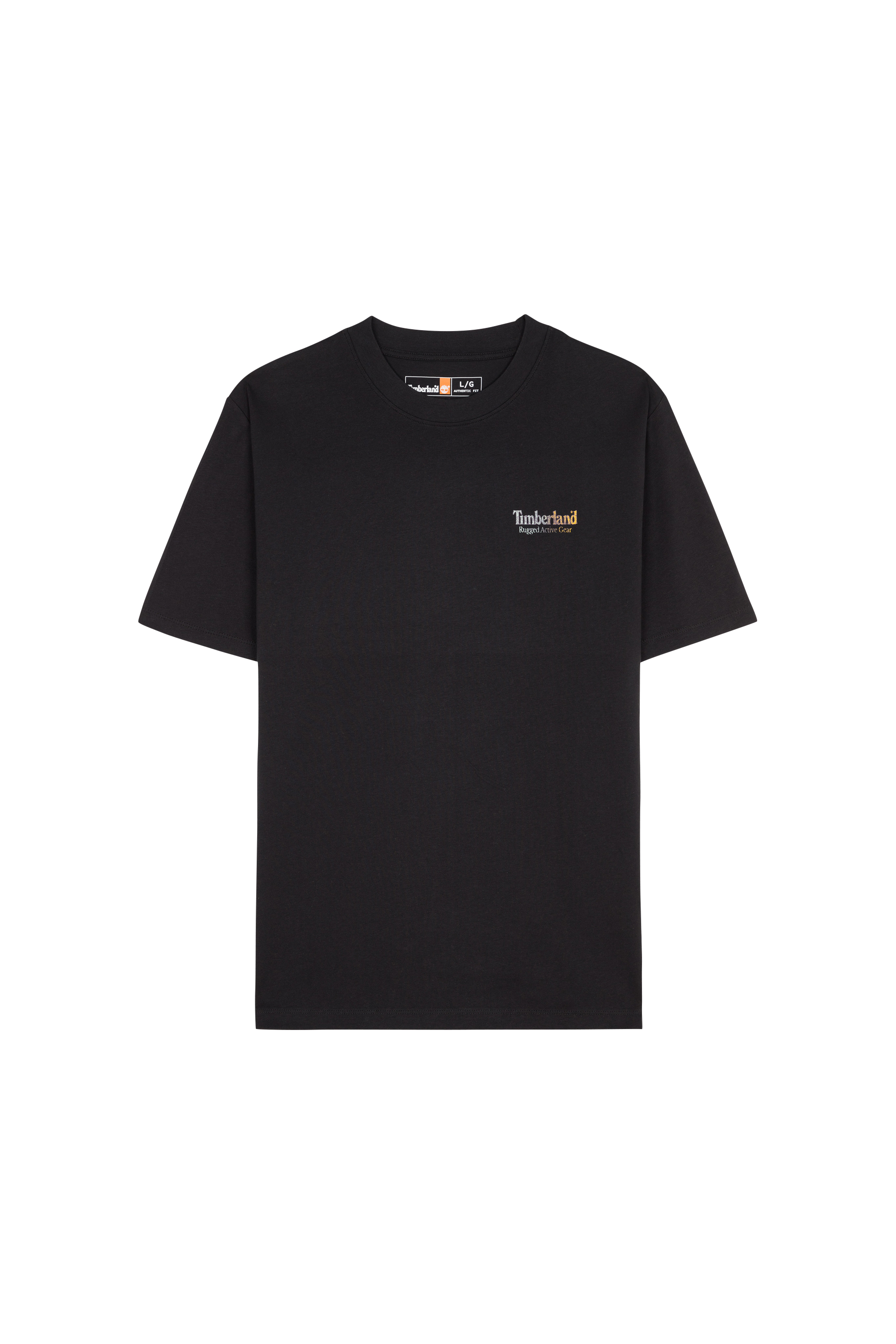 Regular-fit round-neck cotton T-shirt Black