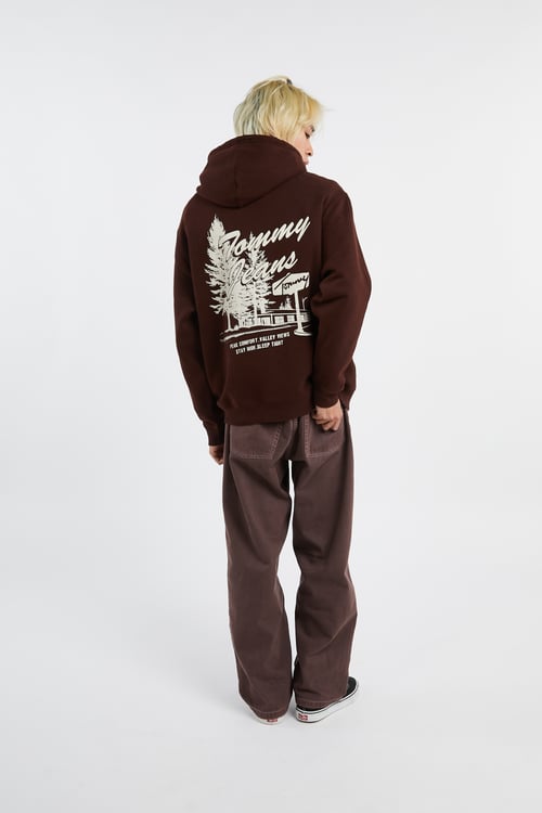 TOMMY JEANS Hoodie Brown