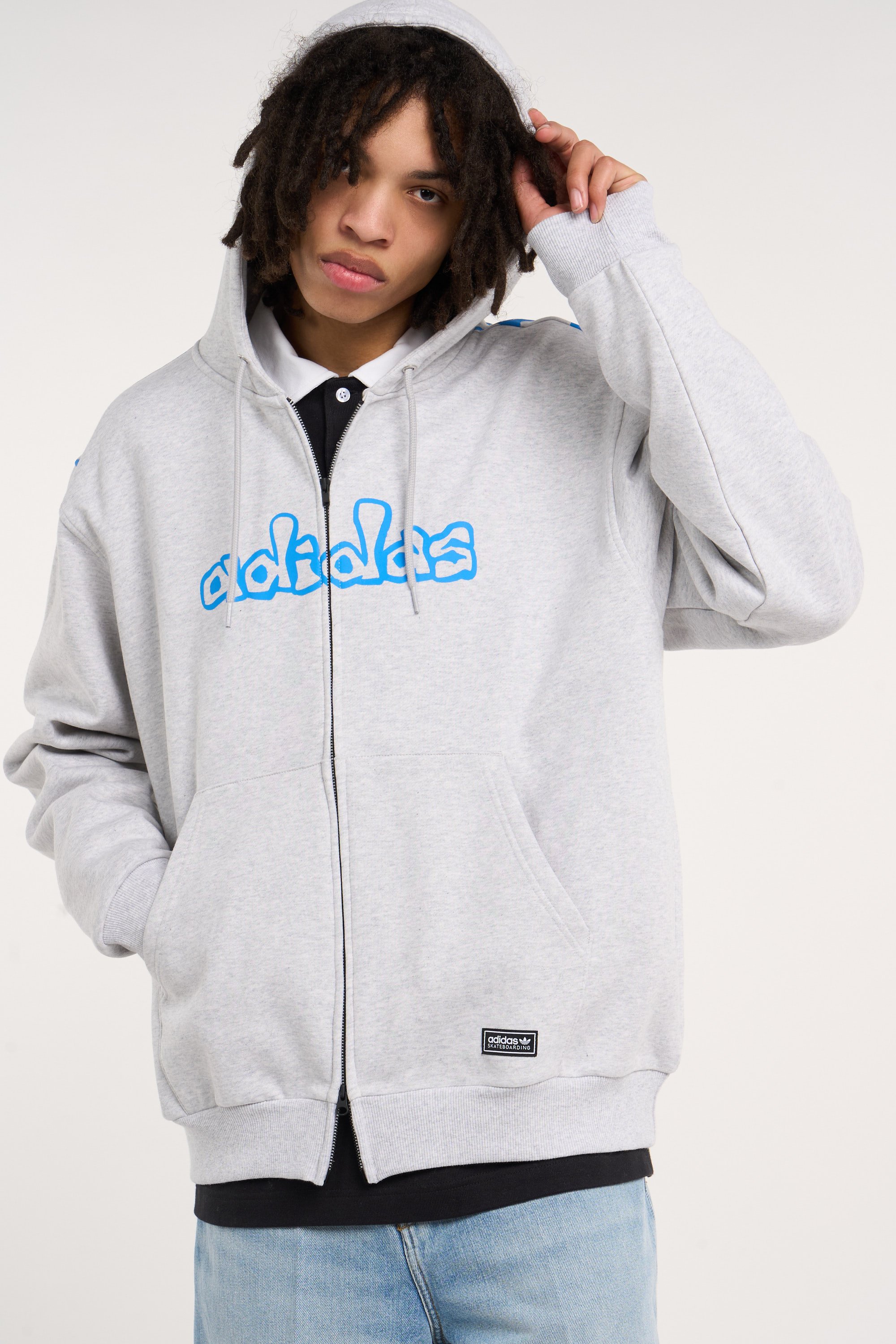 Hoodie zippé Gris