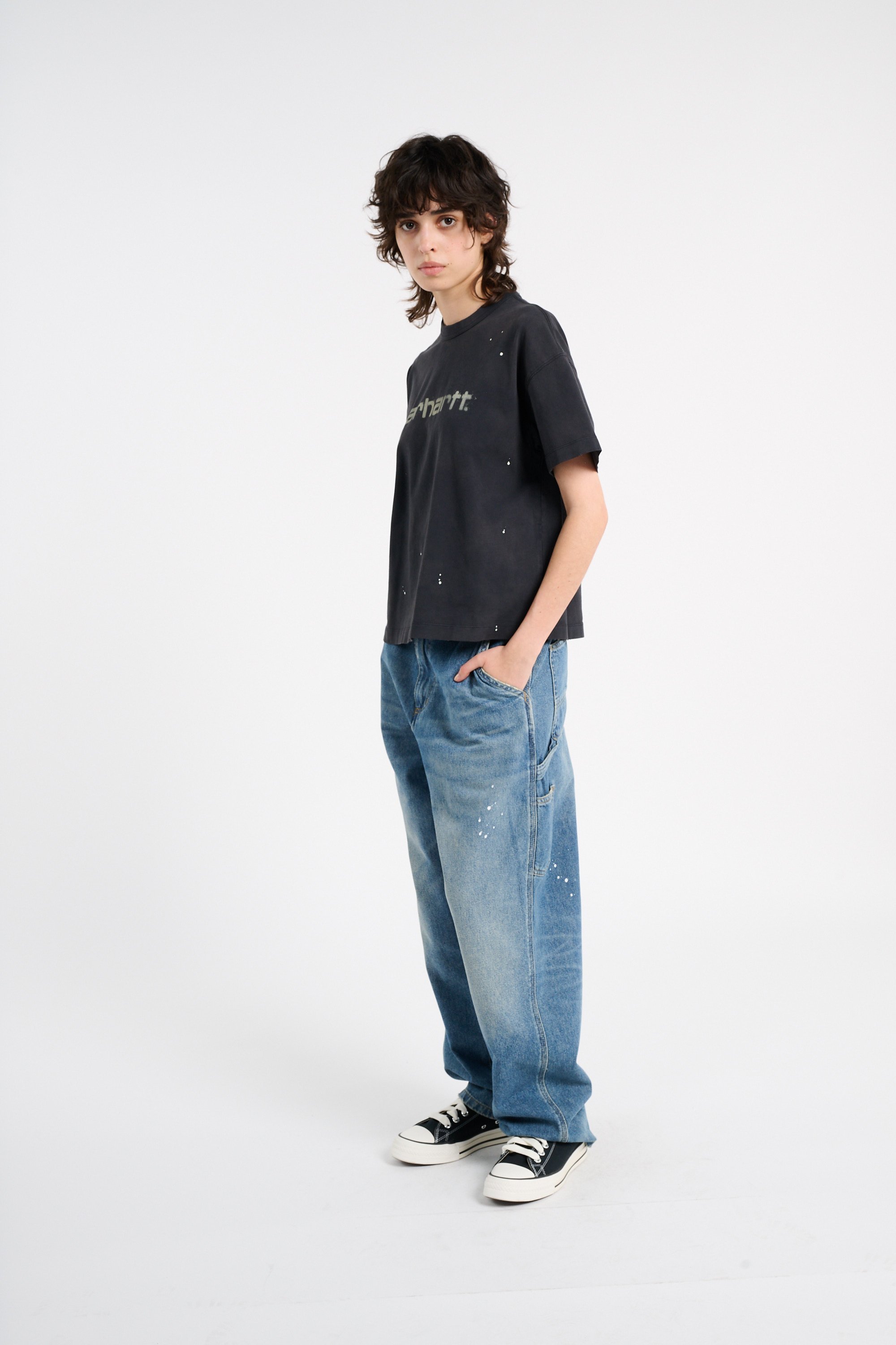 Regular-fit round-neck cotton T-shirt CARHARTT WIP Black