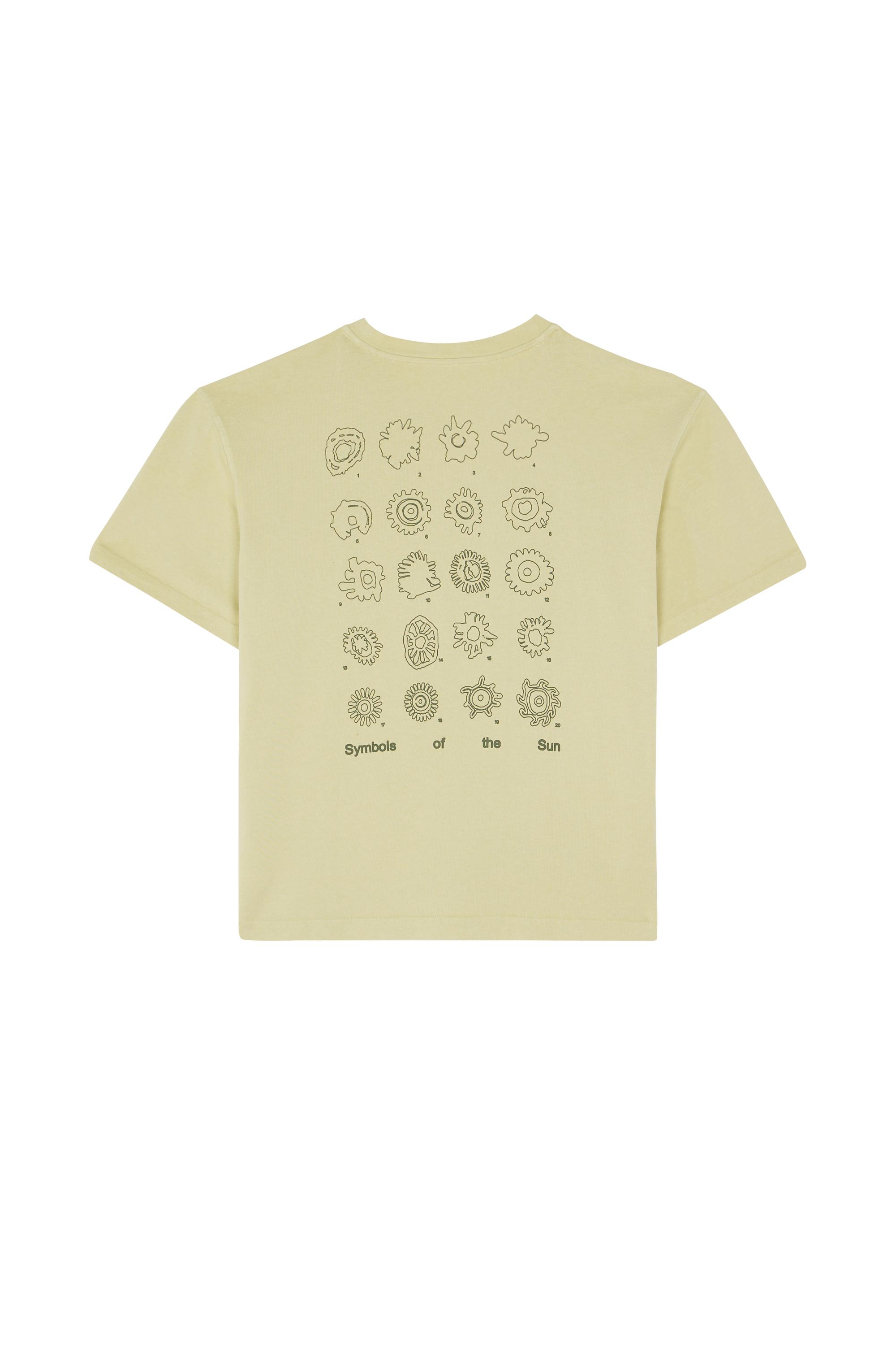 Regular-fit round-neck cotton T-shirt Beige