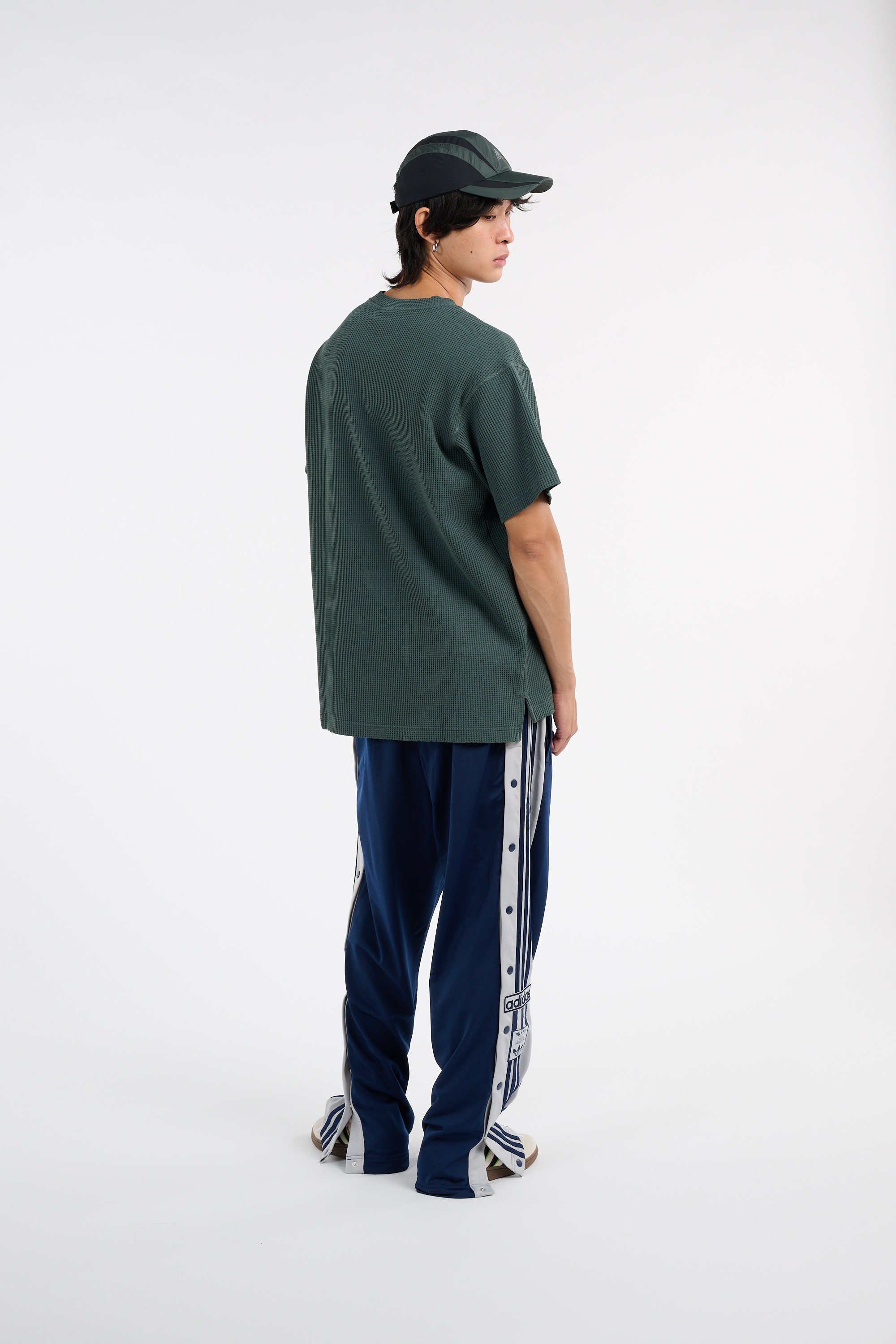 Regular-fit round-neck cotton T-shirt | Green ADIDAS Men