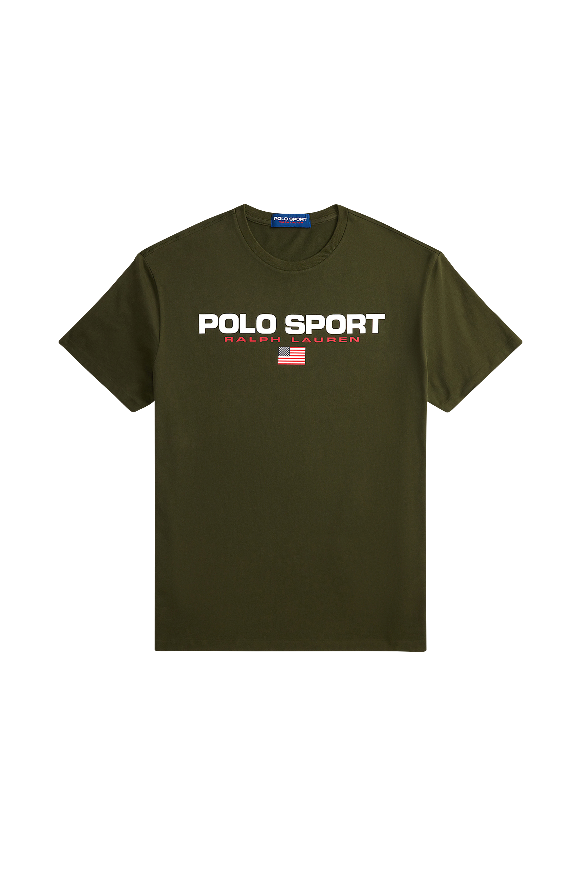 Regular-fit round-neck cotton T-shirt Khaki