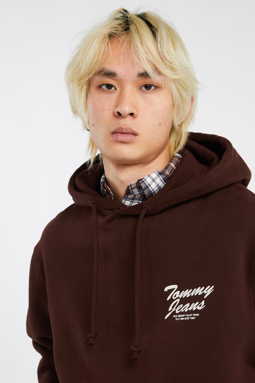 TOMMY JEANS Hoodie Brown