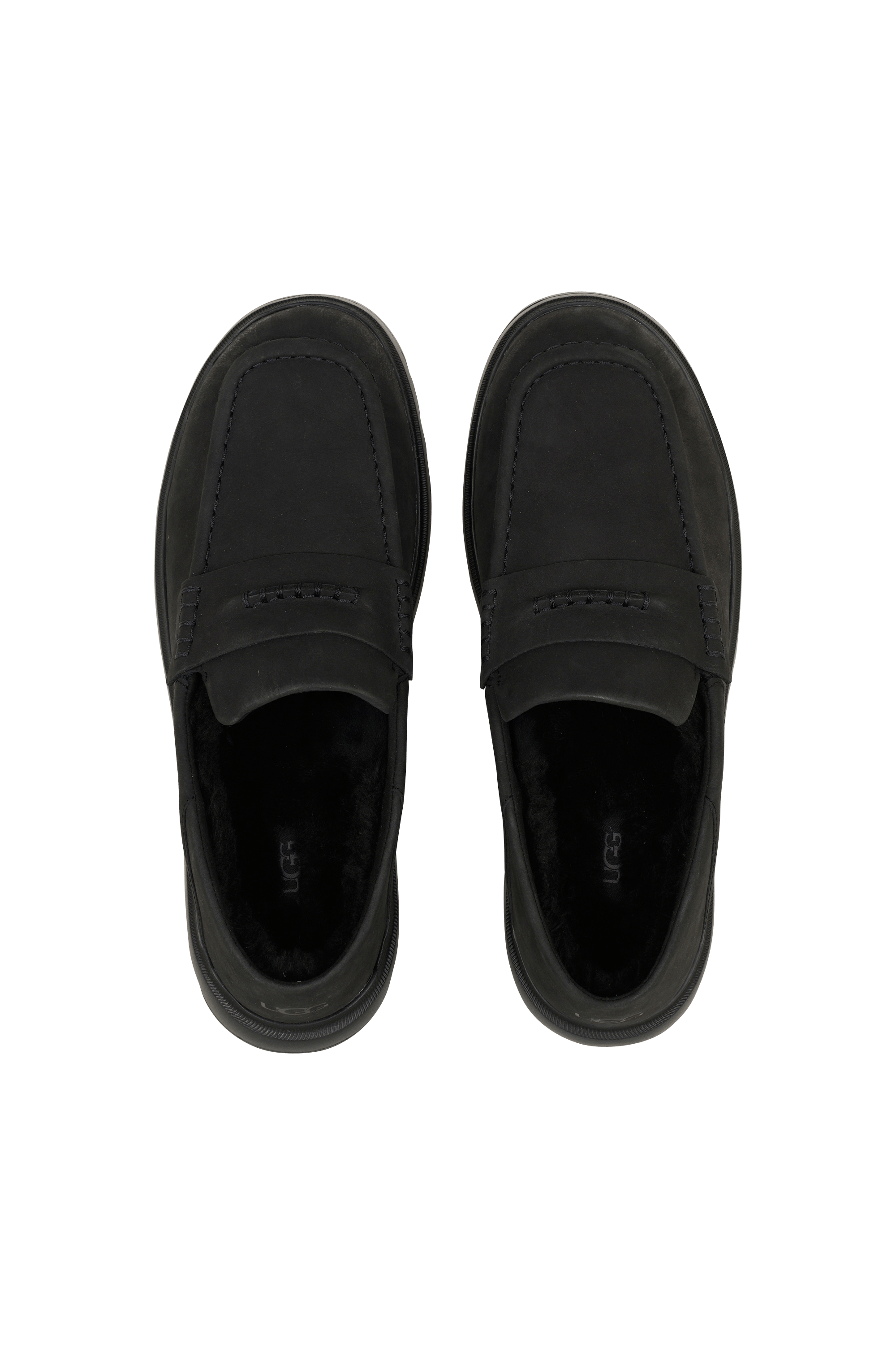 Leather deck shoes | Black UGG Men
