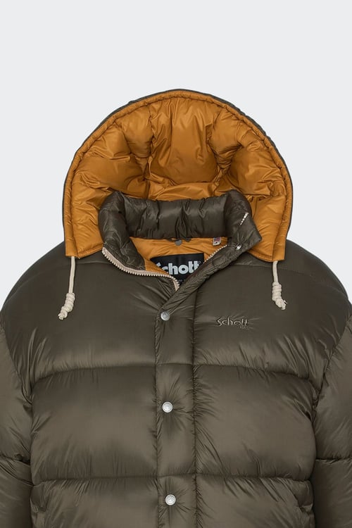 SCHOTT Puffer Jacket Khaki