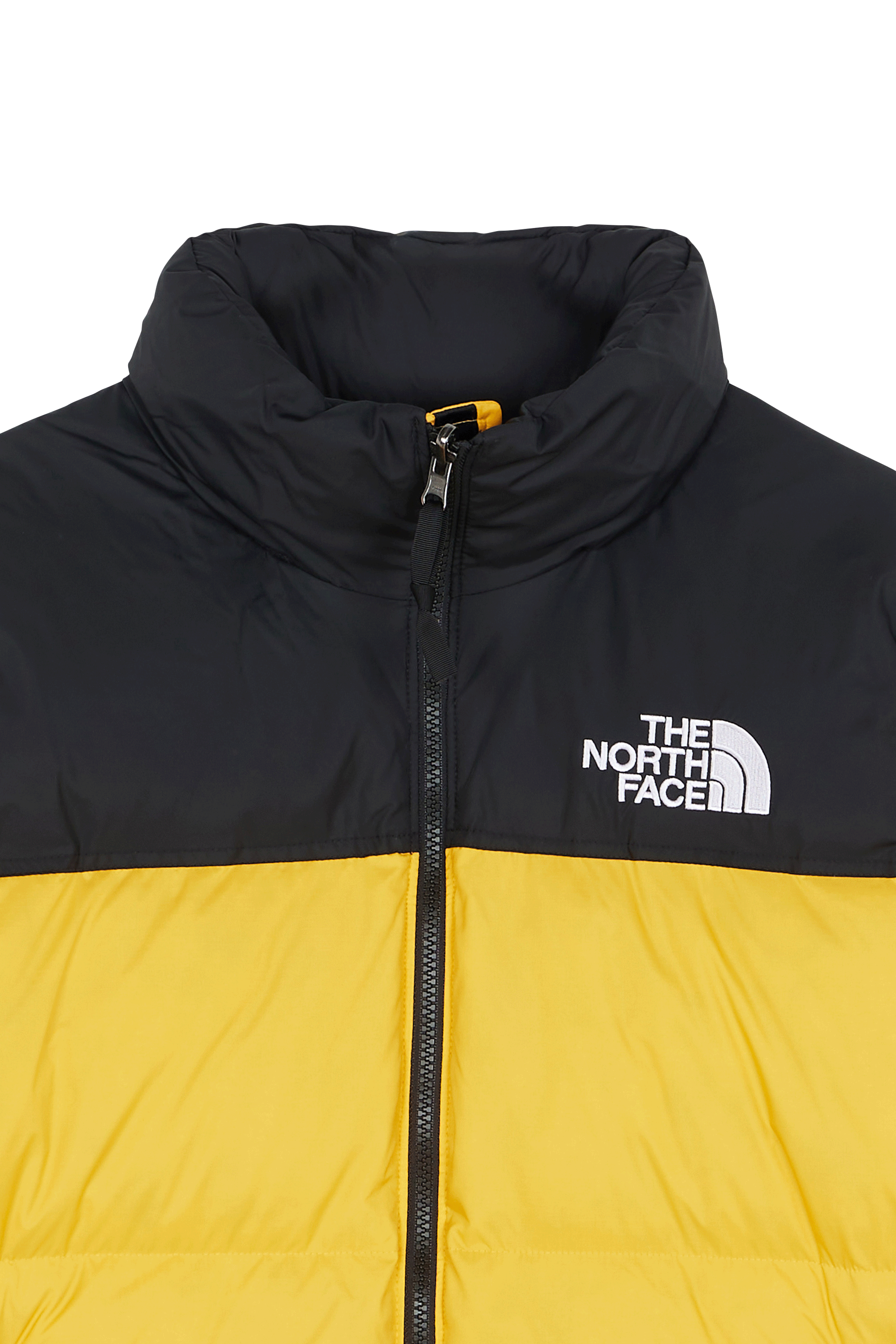 Lightweight quilted padded jacket with high neck Yellow