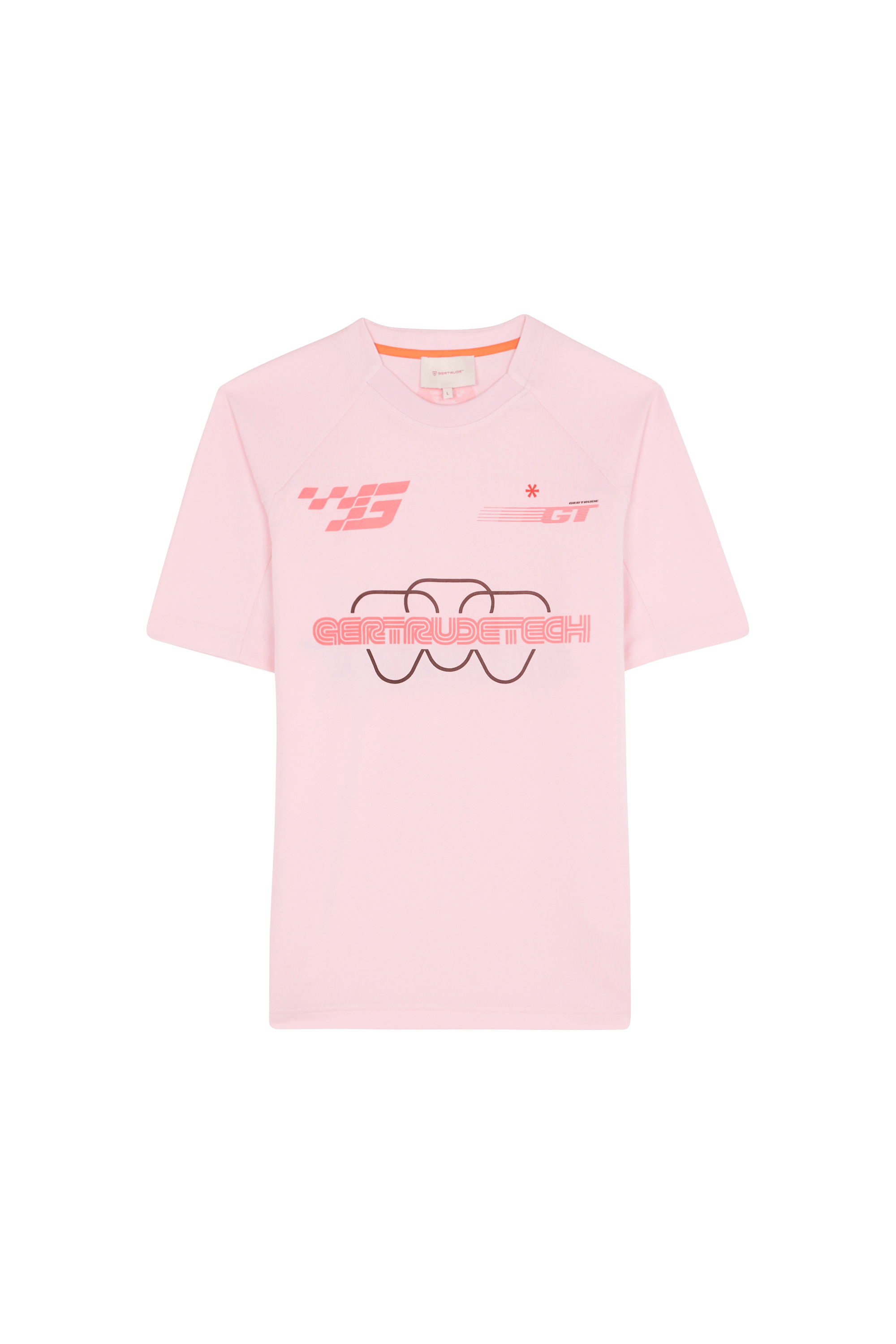 Regular-fit round-neck cotton T-shirt GERTRUDE Pink