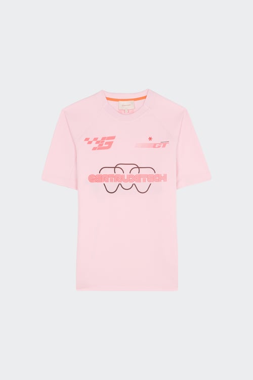 T-shirt droit imprimé - Taille XL Rose