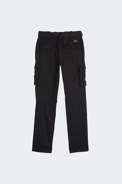 SCHOTT Pantalon treillis ceinturé  Noir