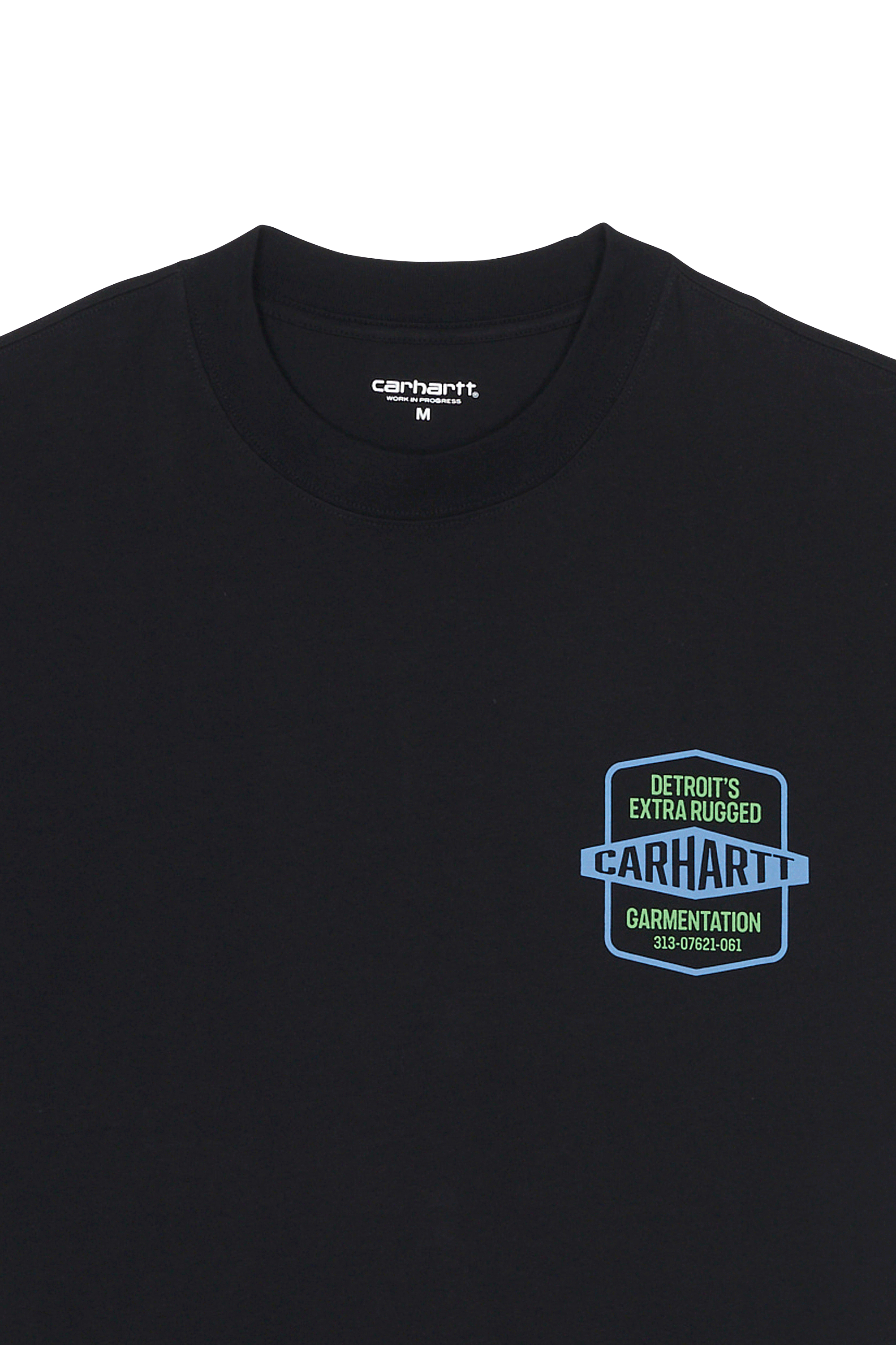 Regular-fit round-neck cotton T-shirt Black