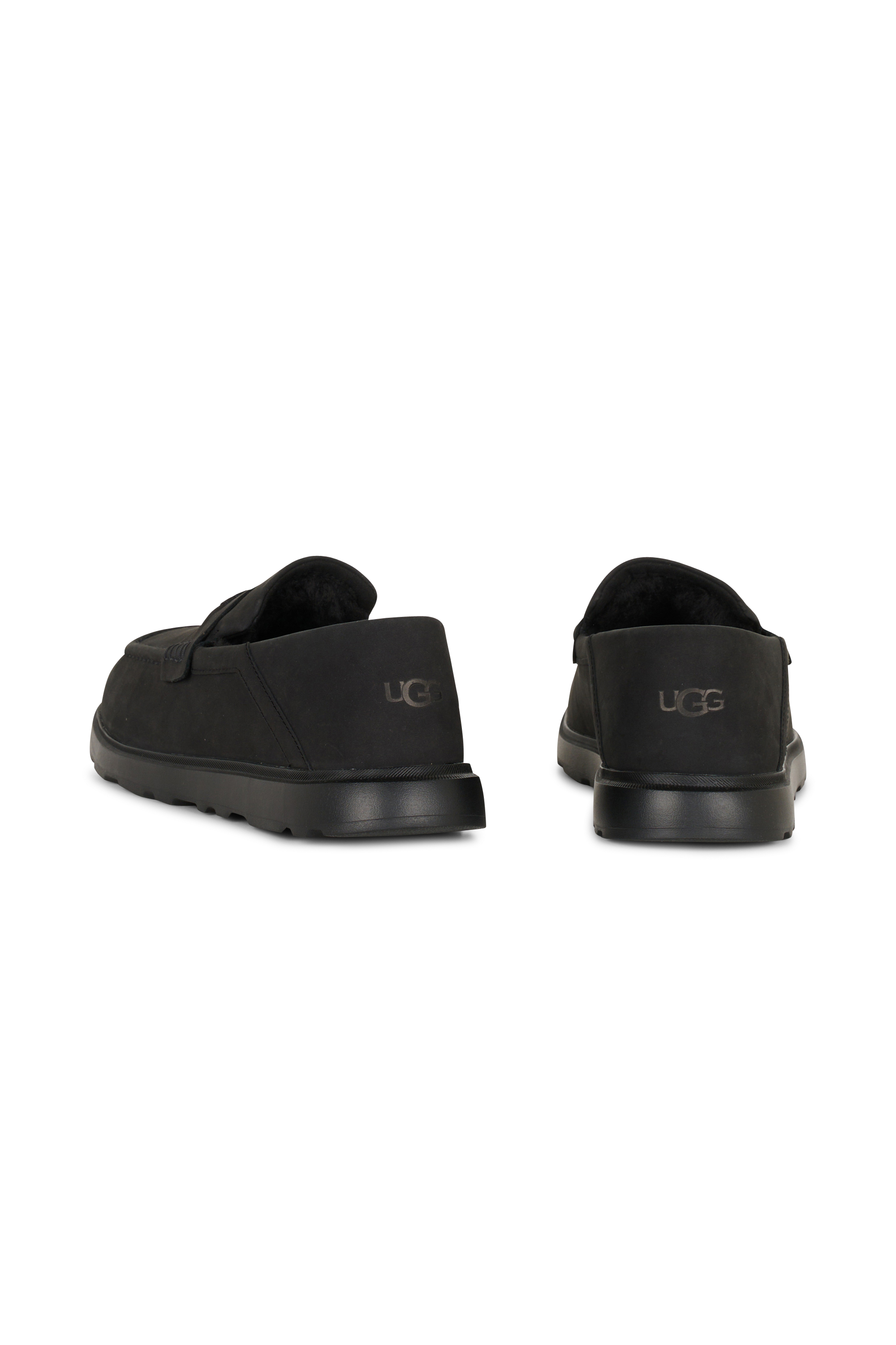Leather deck shoes | Black UGG Men