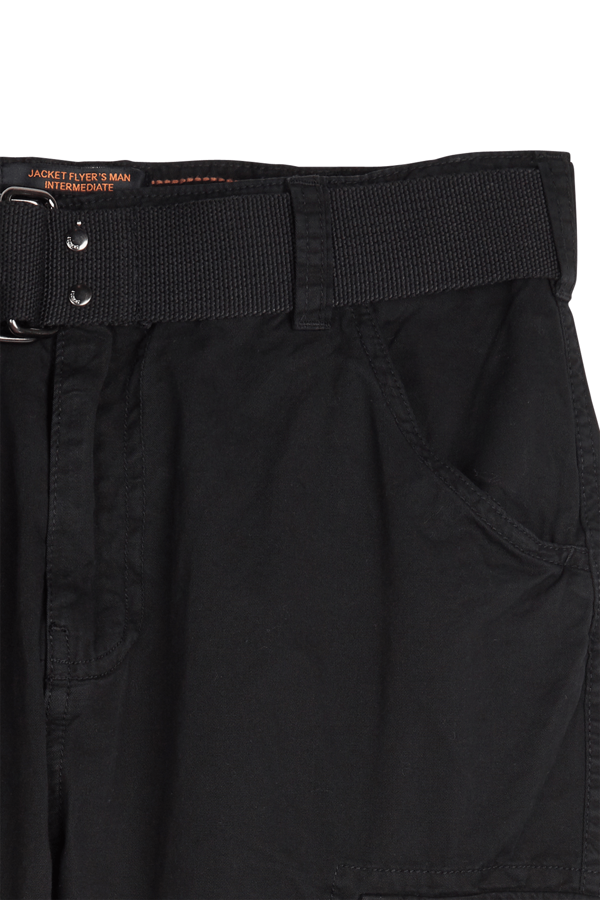 Belted combat pants Black