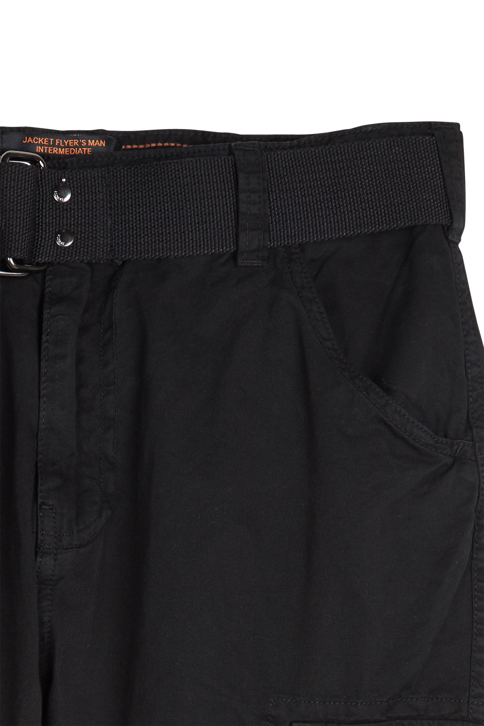 Pantalon treillis ceinturé  Noir
