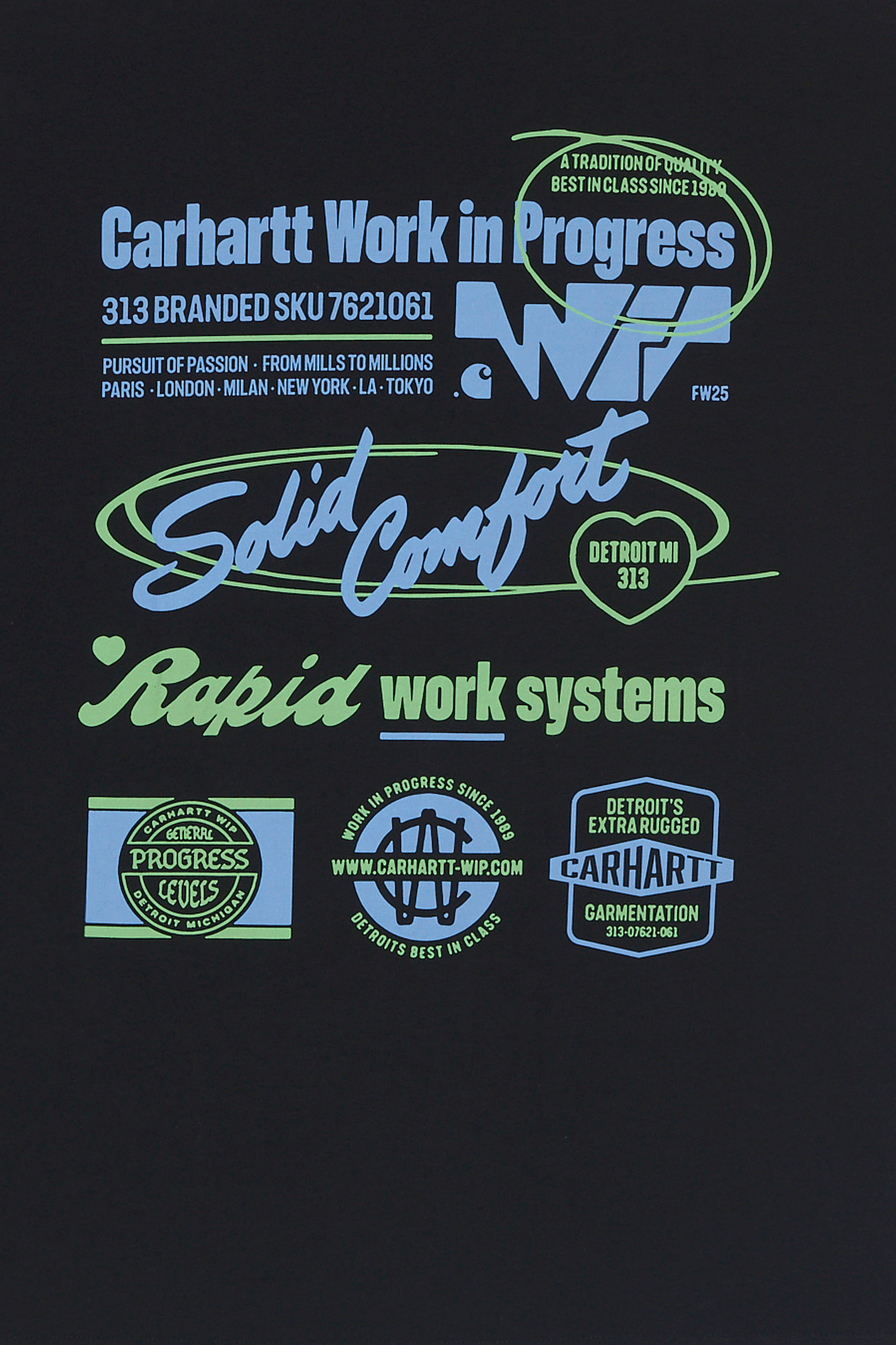 Regular-fit round-neck cotton T-shirt Black