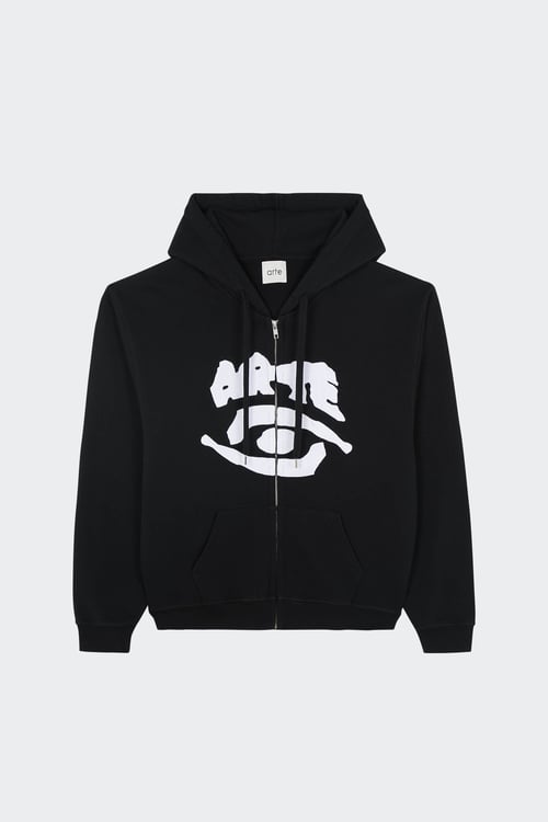 ARTE ANTWERP Hoodie zippé Noir