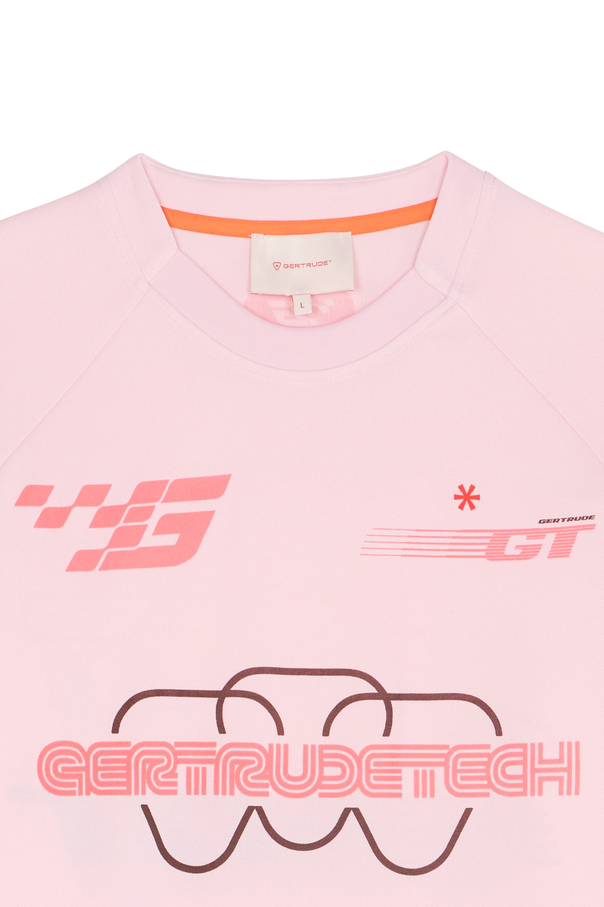 Regular-fit round-neck cotton T-shirt Pink