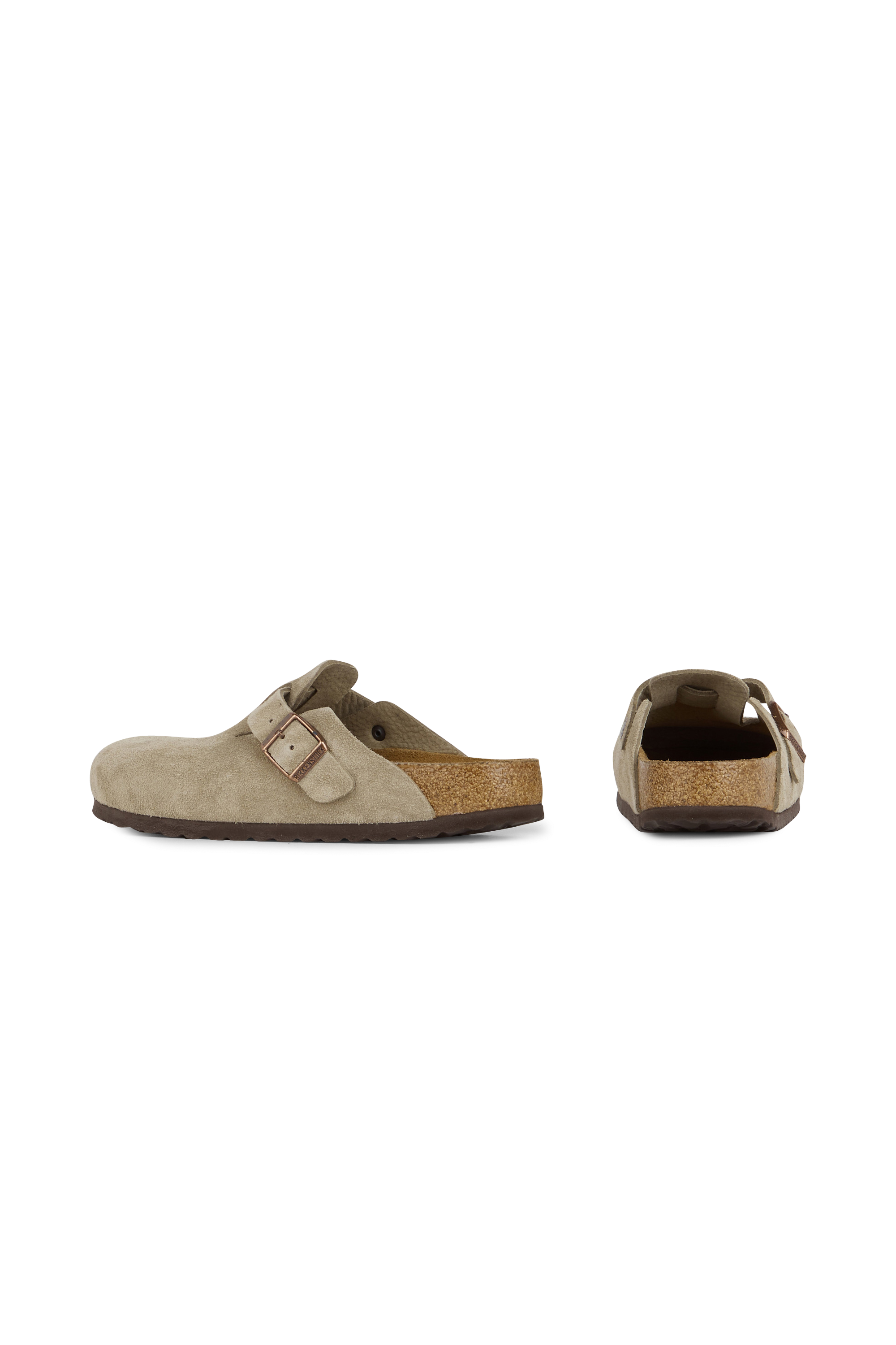 Flat furry sheepskin sandals Grey